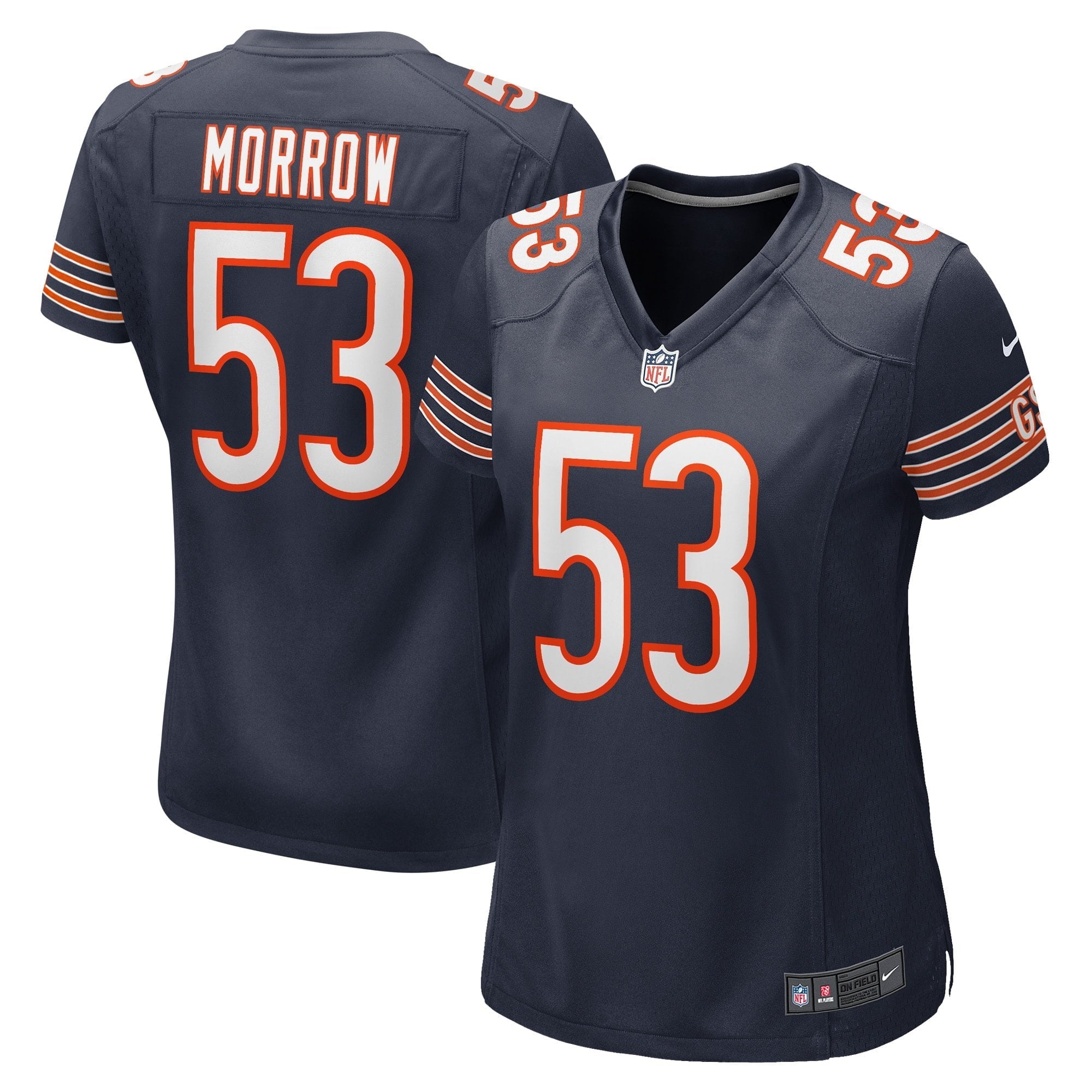 Women's Nike Nicholas Morrow Navy Chicago Bears Game Player Jersey - PersonalJerseys