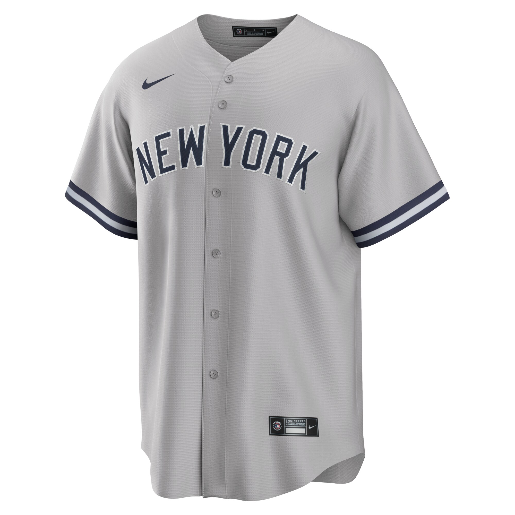 New York Yankees Nike Road Replica Team Jersey - Gray - PersonalJerseys