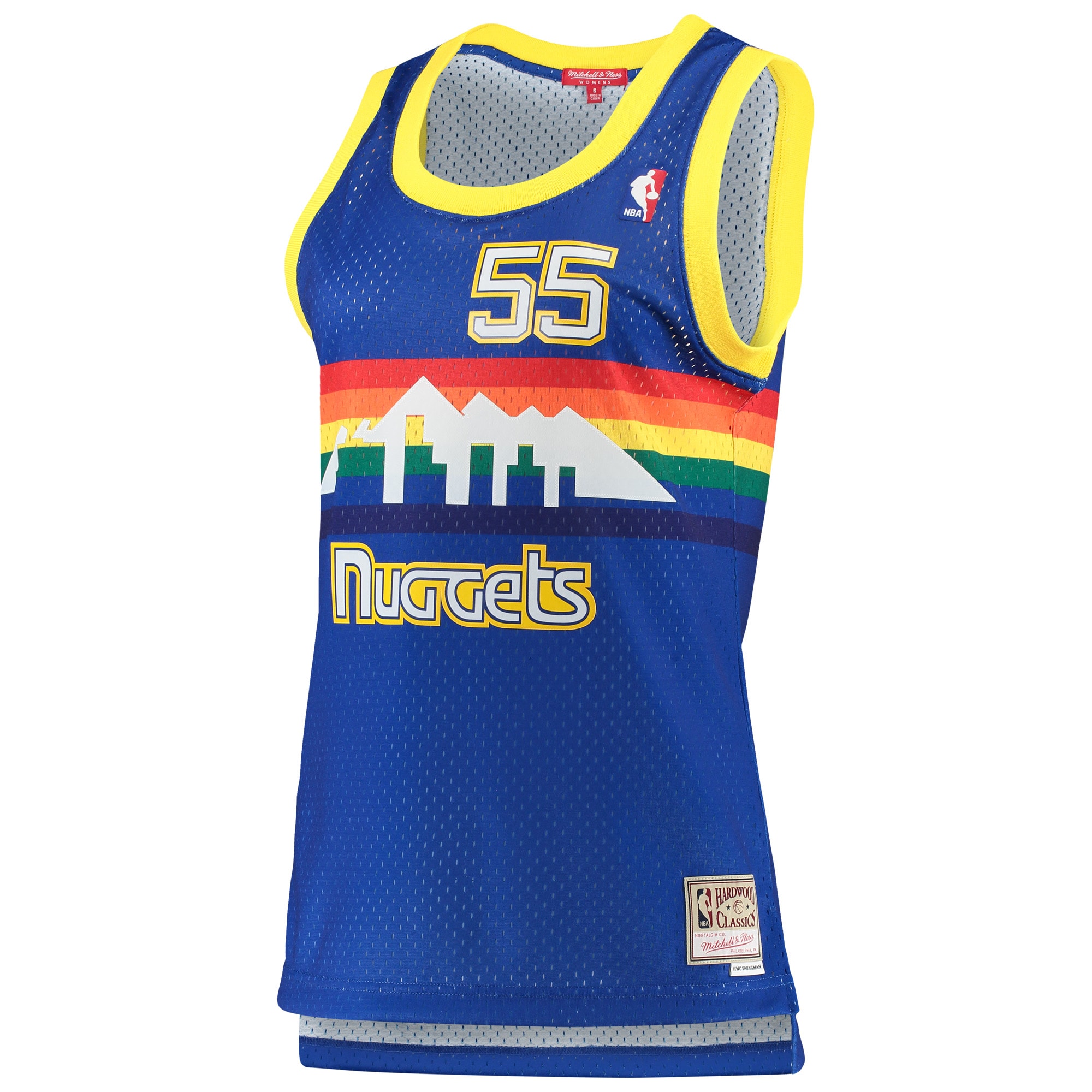 Dikembe Mutombo Denver Nuggets Mitchell &Ness Women's Royal 1991-92 Hardwood Classics Swingman Jersey - PersonalJerseys