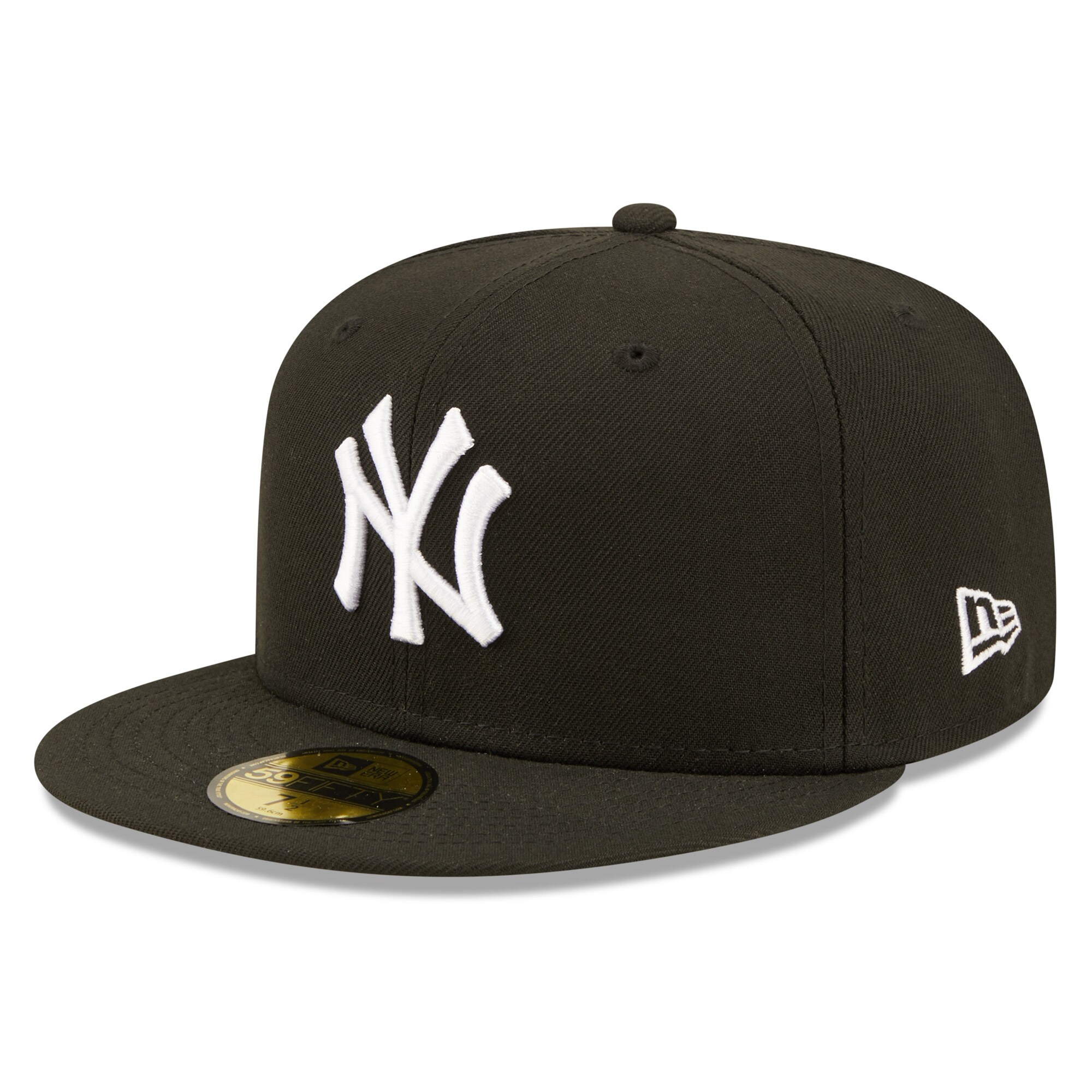 New York Yankees New Era Team Logo 59FIFTY Fitted Hat - Black - PersonalJerseys