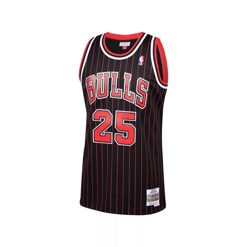 Men's Mitchell & Ness Steve Kerr Black Chicago Bulls 1995-96 Hardwood Classics Swingman Player Jersey - Sports Wear Jersey - PersonalJerseys