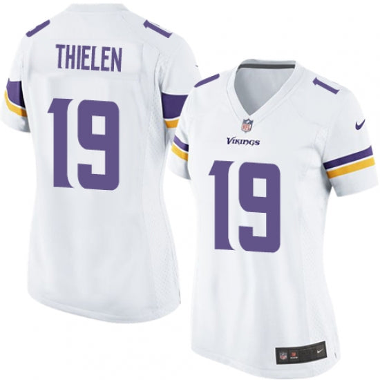 Women's Minnesota Vikings Adam Thielen Game Vapor Jersey White - PersonalJerseys