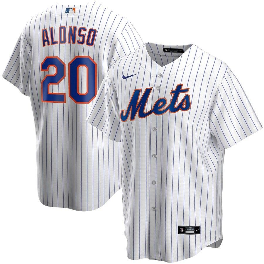 Pete Alonso New York Mets Home 2020 Player Jersey – White - Friend Lounge Store - Shop for All Things Jerseys Sports - PersonalJerseys