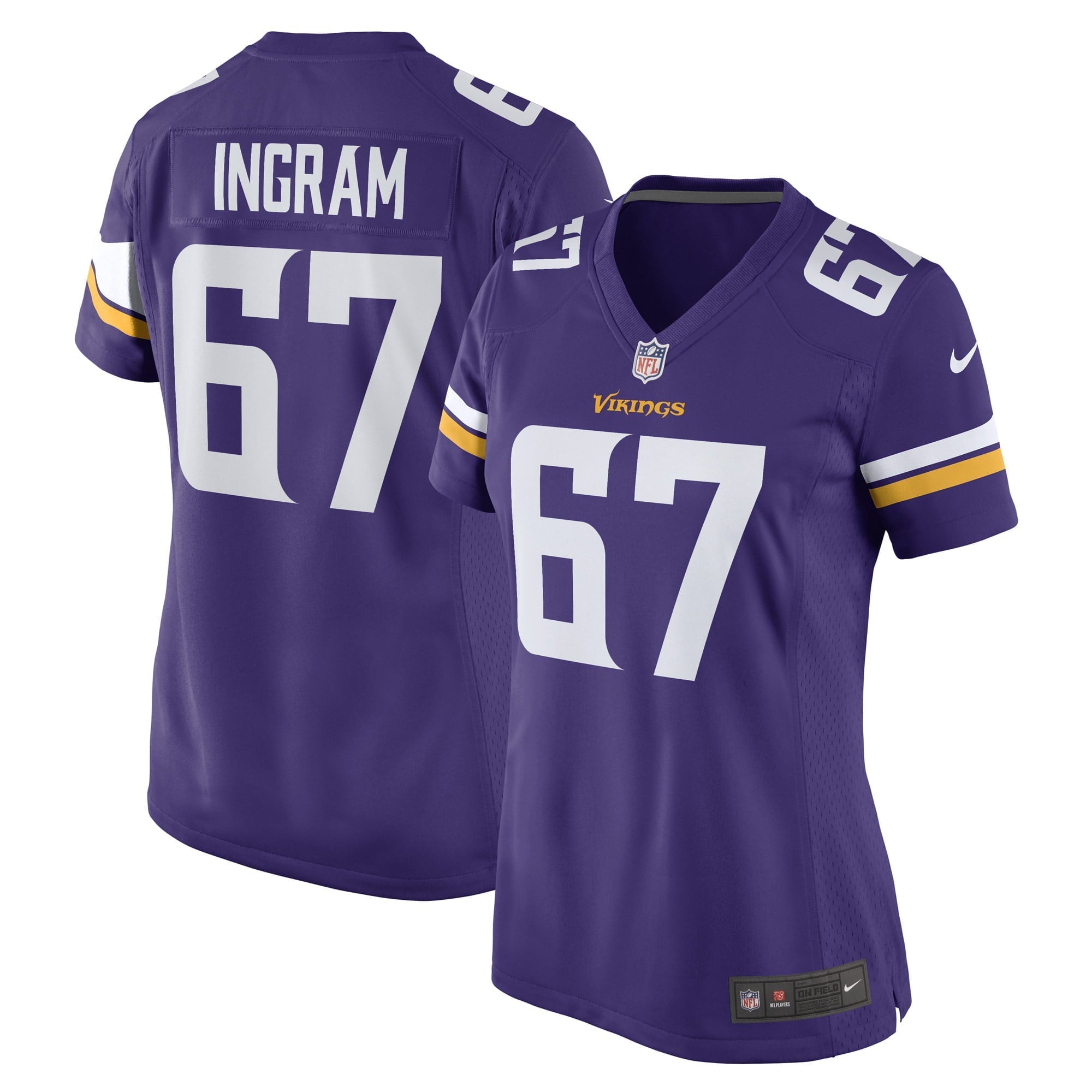 Women's Nike Ed Ingram Purple Minnesota Vikings Game Player Jersey - PersonalJerseys