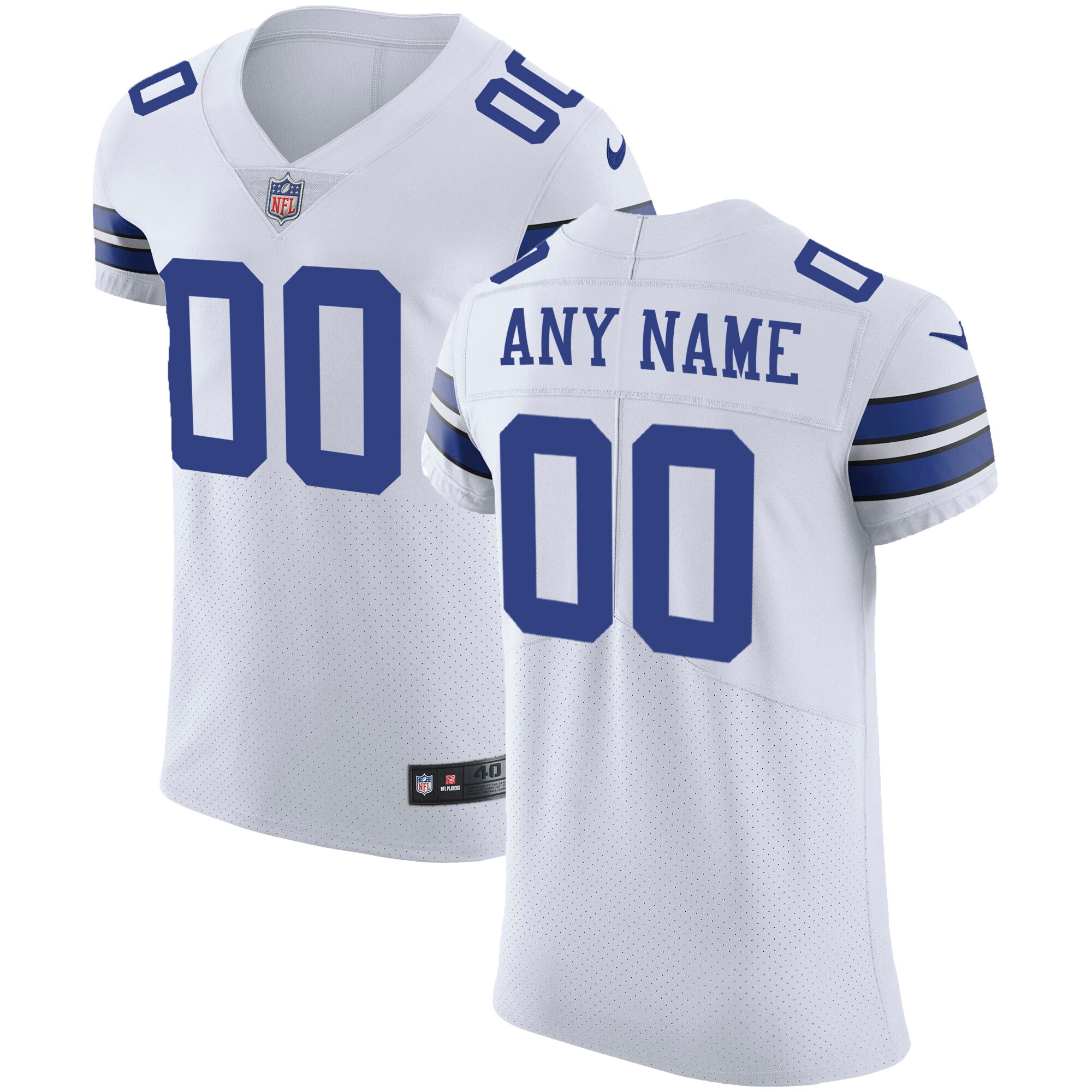Dallas Cowboys Nike Vapor Untouchable Custom Elite Jersey - White - PersonalJerseys