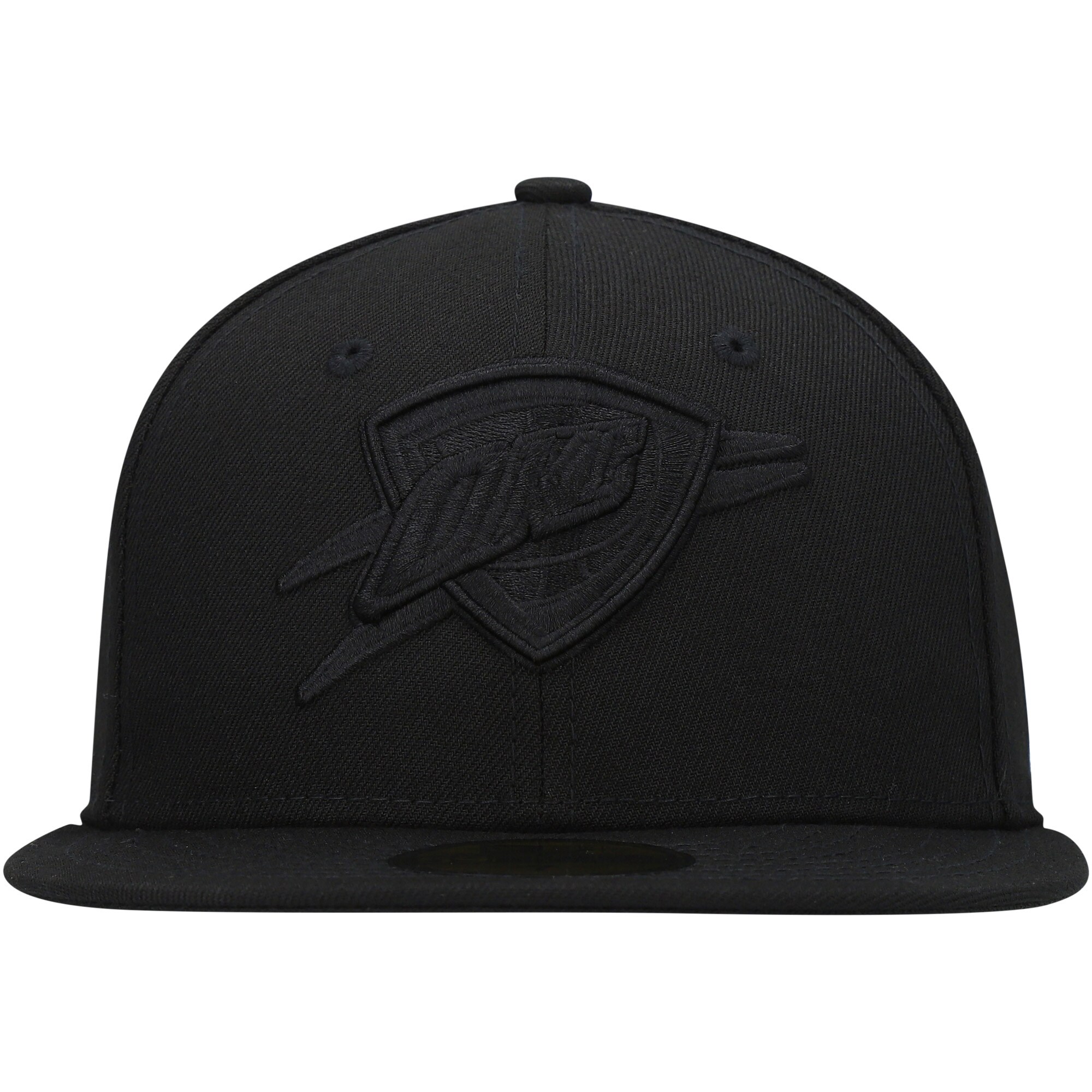Oklahoma City Thunder New Era Black On Black 59FIFTY Fitted Hat - PersonalJerseys