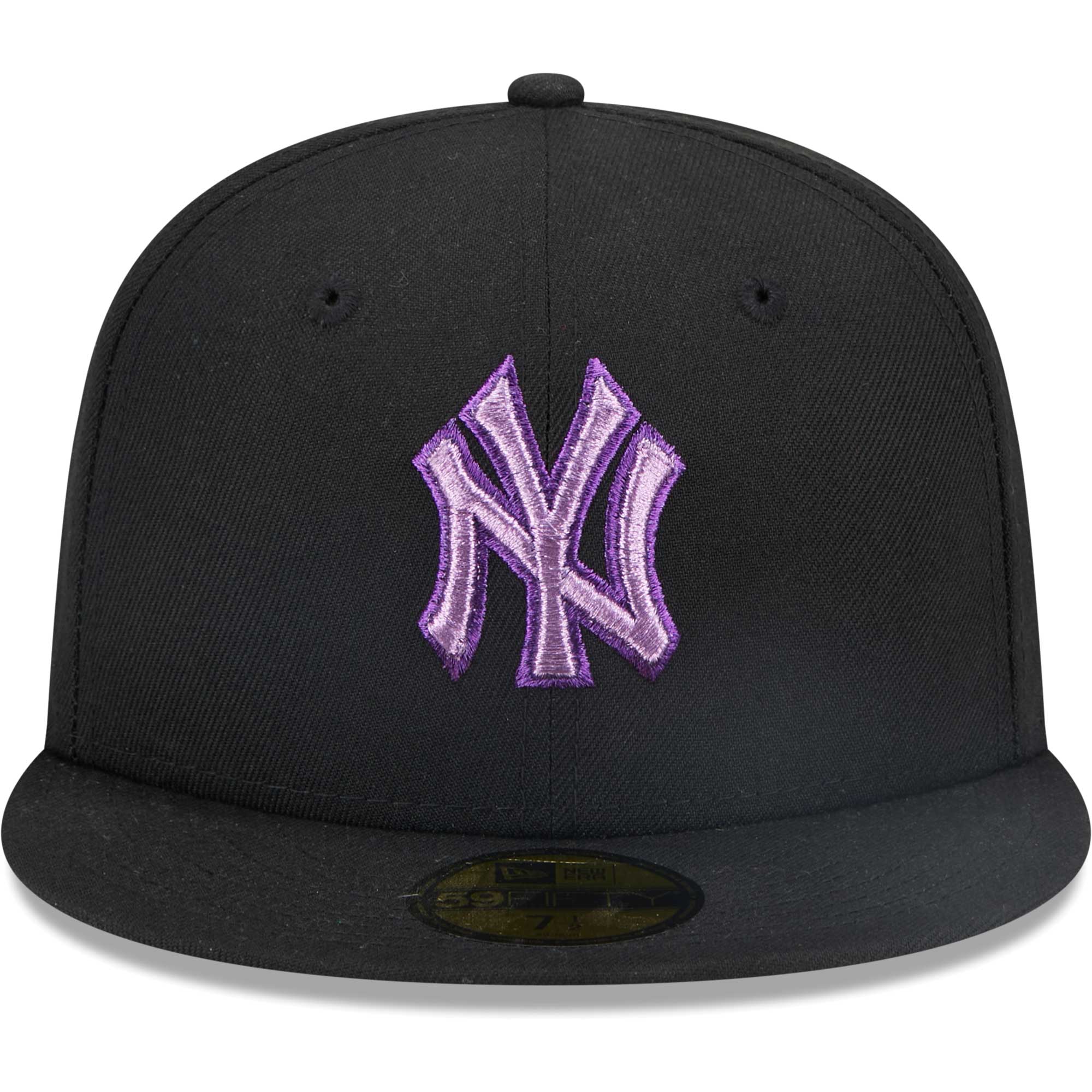 New York Yankees New Era Metallic Pop 59FIFTY Fitted Hat - Black - PersonalJerseys