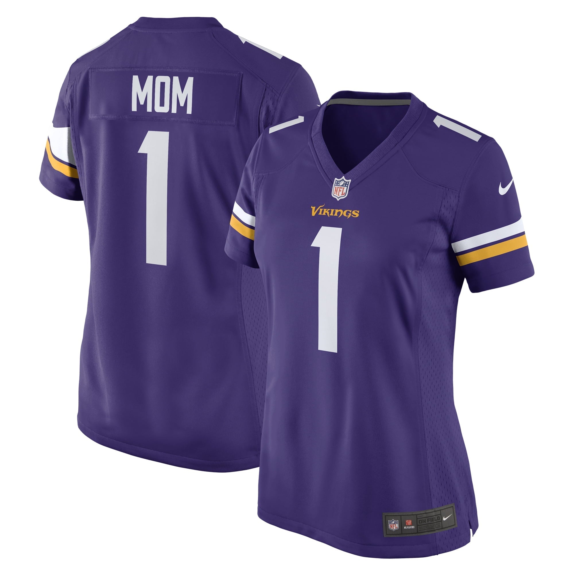 Women's Nike Number 1 Mom Purple Minnesota Vikings Game Jersey - PersonalJerseys