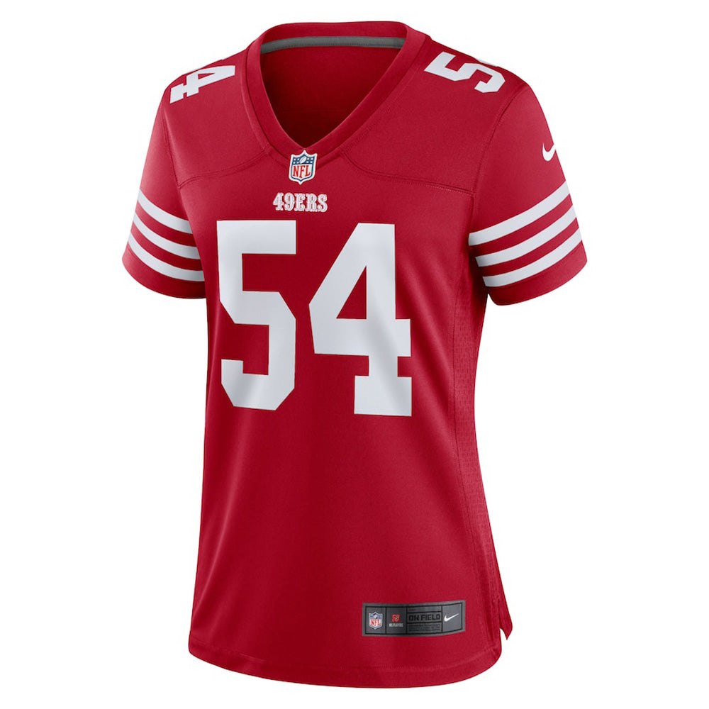 Women's San Francisco 49ers Fred Warner Game Jersey - Scarlet - Sports Wear Jersey - PersonalJerseys