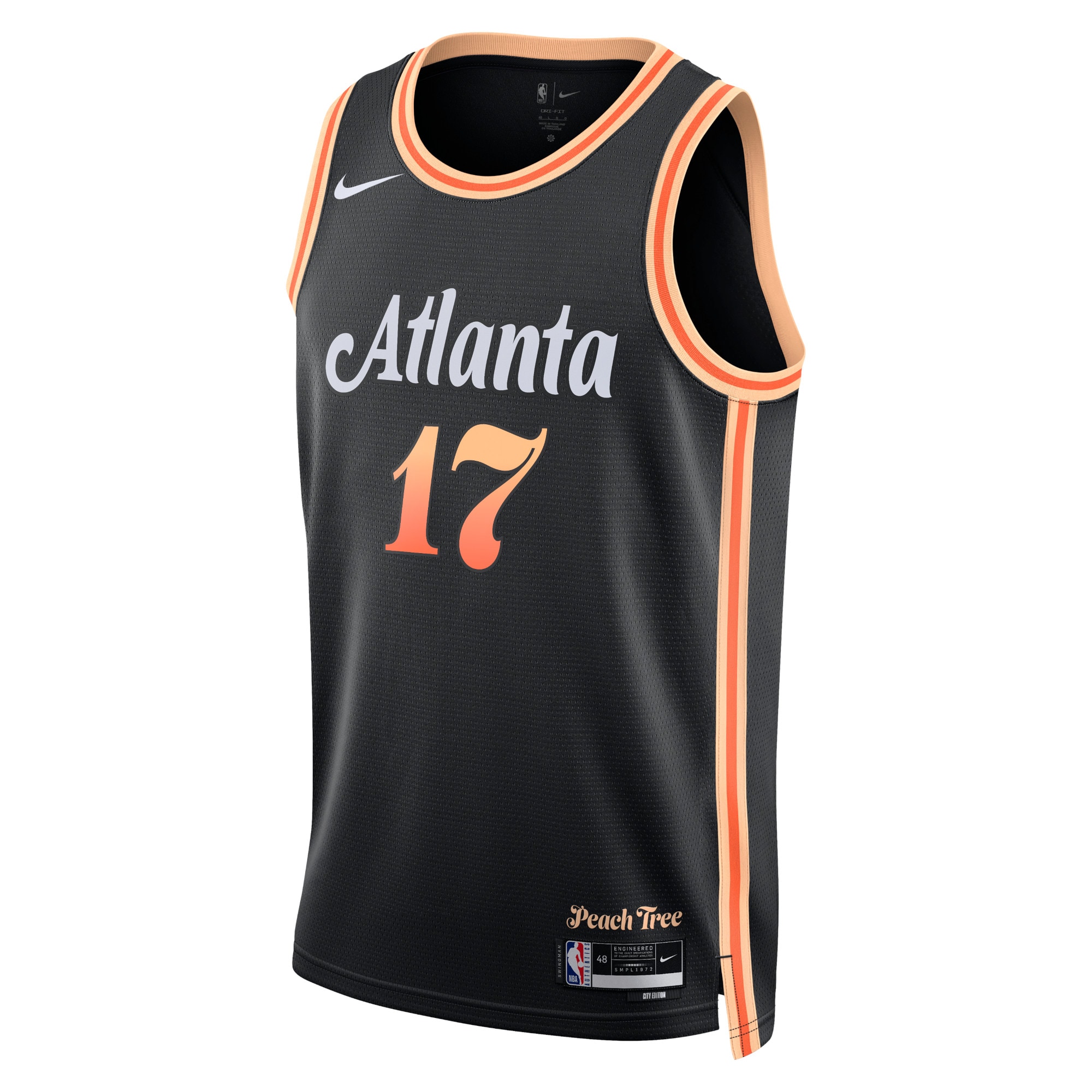 Atlanta Hawks City Edition Swingman Jersey 22 - Black - Onyeka Okongwu for Youth Women Men - Friend Lounge Store - Shop for All Things Jerseys Sports - PersonalJerseys