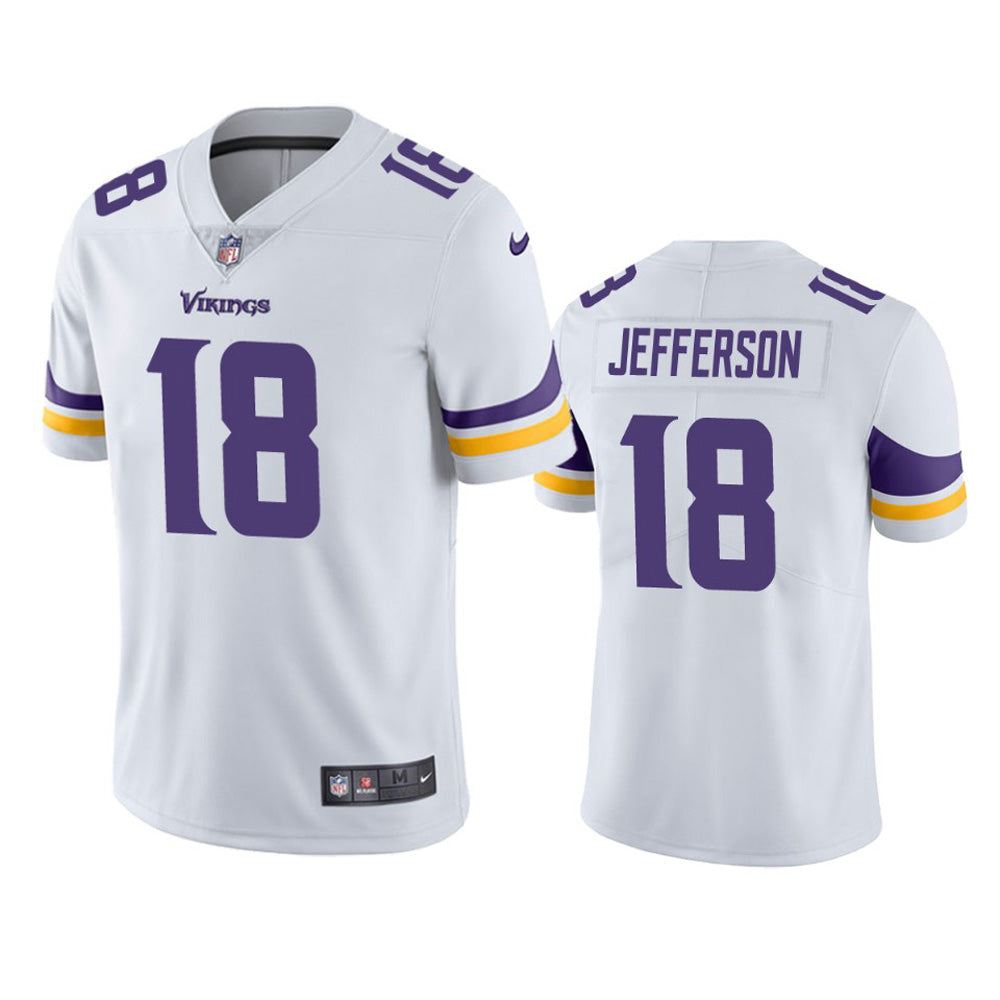 Youth Minnesota Vikings Justin Jefferson Vapor Jersey - White - Sports Wear Jersey - PersonalJerseys