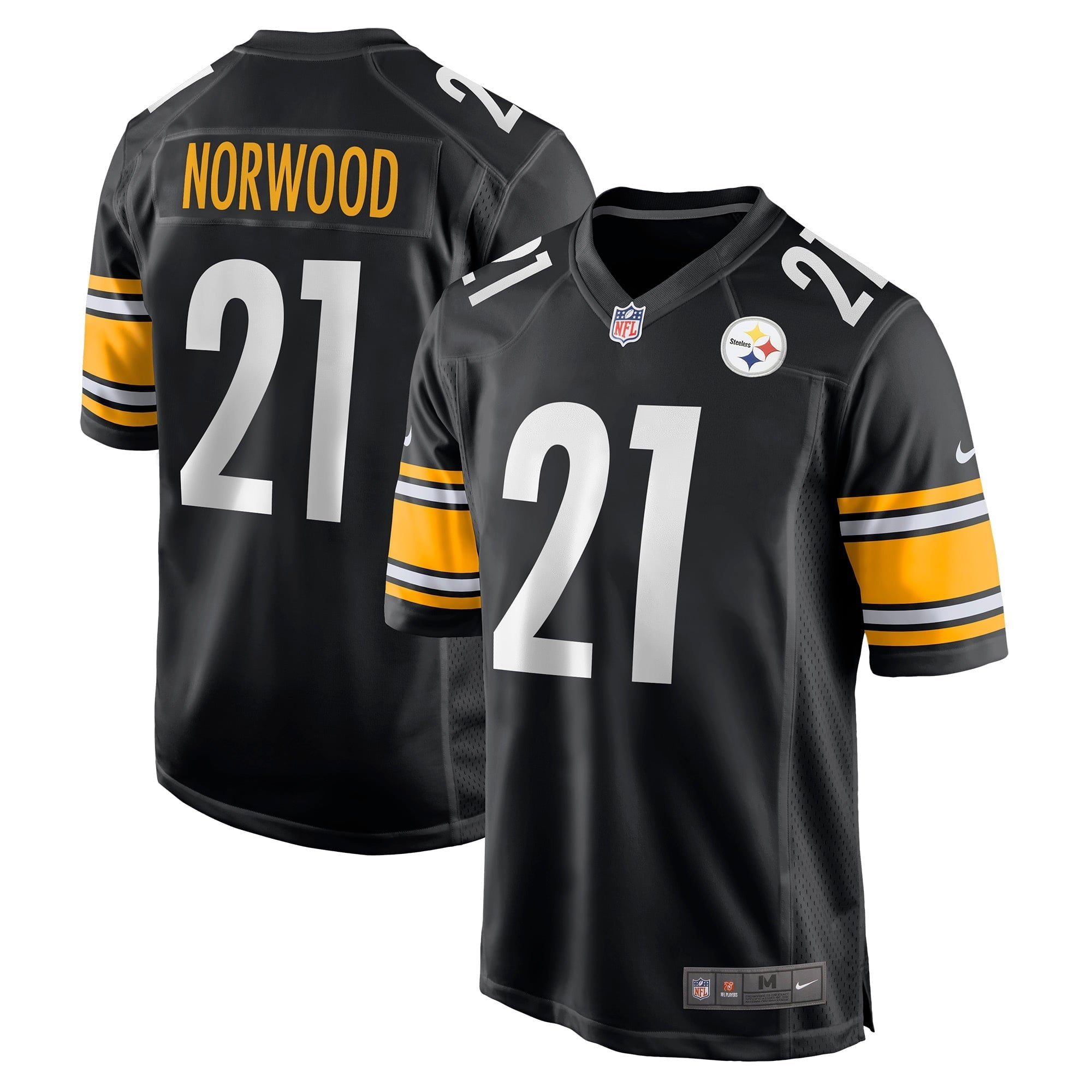 Men's Nike Tre Norwood Black Pittsburgh Steelers Game Jersey - PersonalJerseys