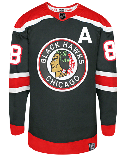 Men's Chicago Blackhawks Patrick Kane adidas Black Reverse Retro Premium Twill Authentic Team Jersey - Sports Wear Jersey - PersonalJerseys