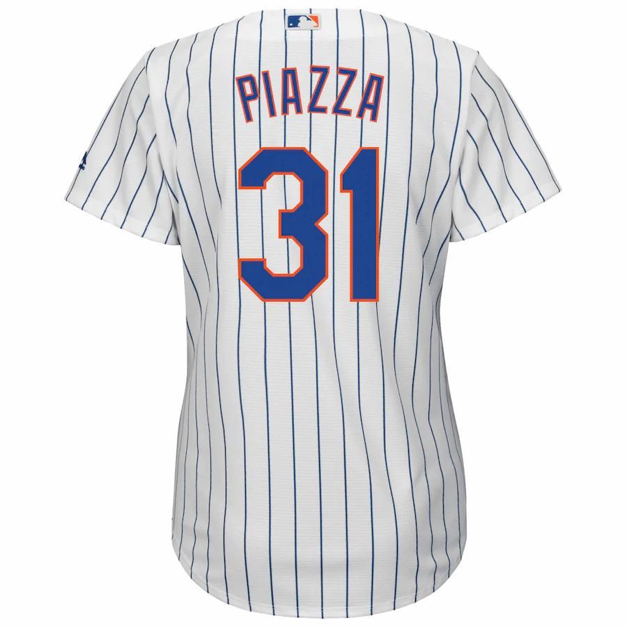 Mike Piazza New York Mets Majestic Women's Home Cool Base Player Jersey - White Royal - Friend Lounge Store - Shop for All Things Jerseys Sports - PersonalJerseys