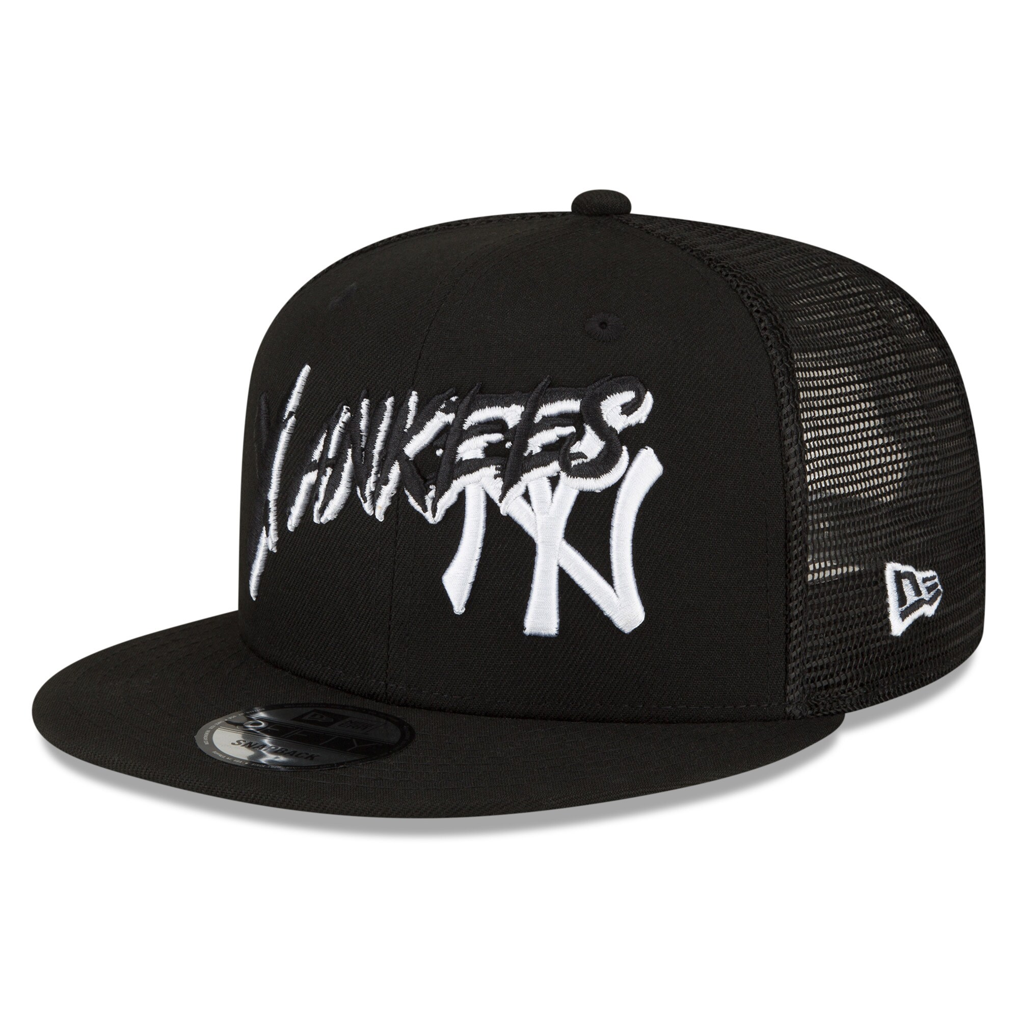 New York Yankees New Era Street Trucker 9FIFTY Snapback Hat - Black - PersonalJerseys