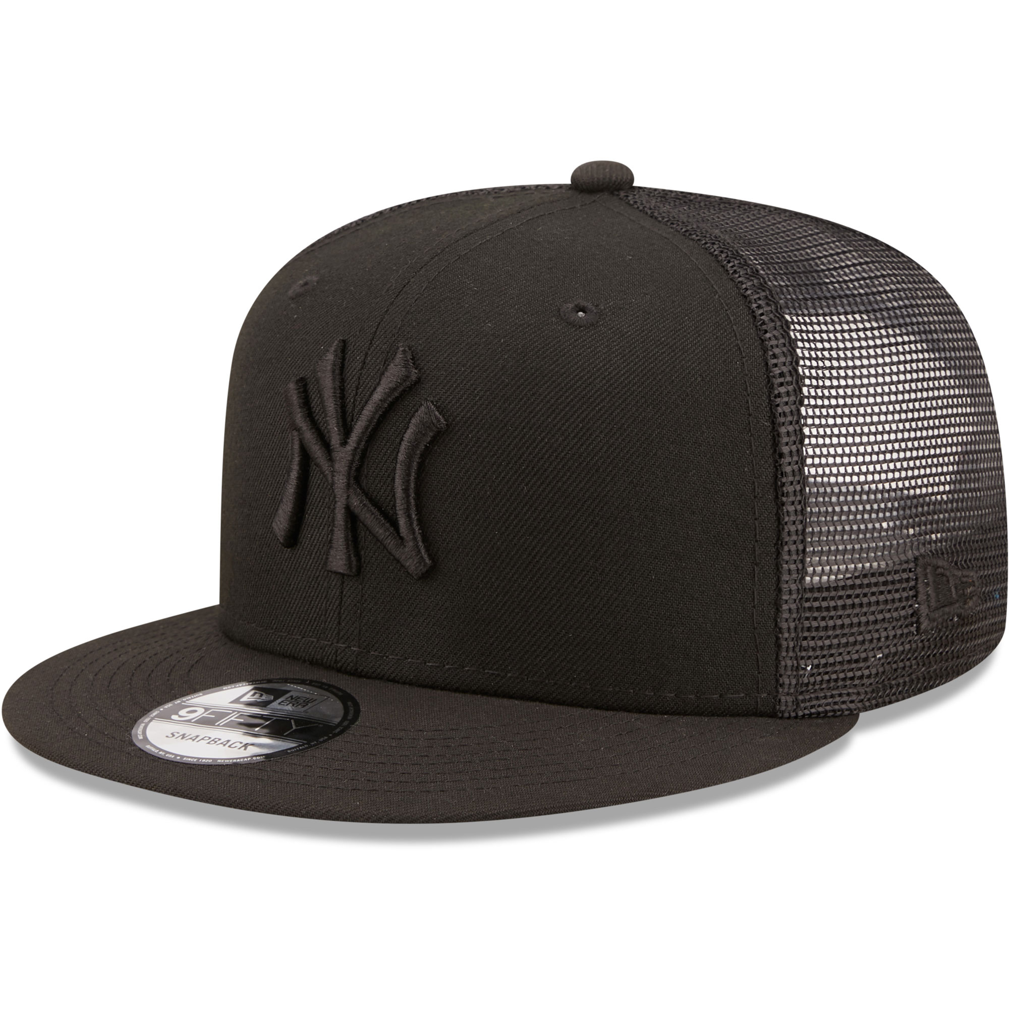 New York Yankees New Era Blackout Trucker 9FIFTY Snapback Hat - PersonalJerseys