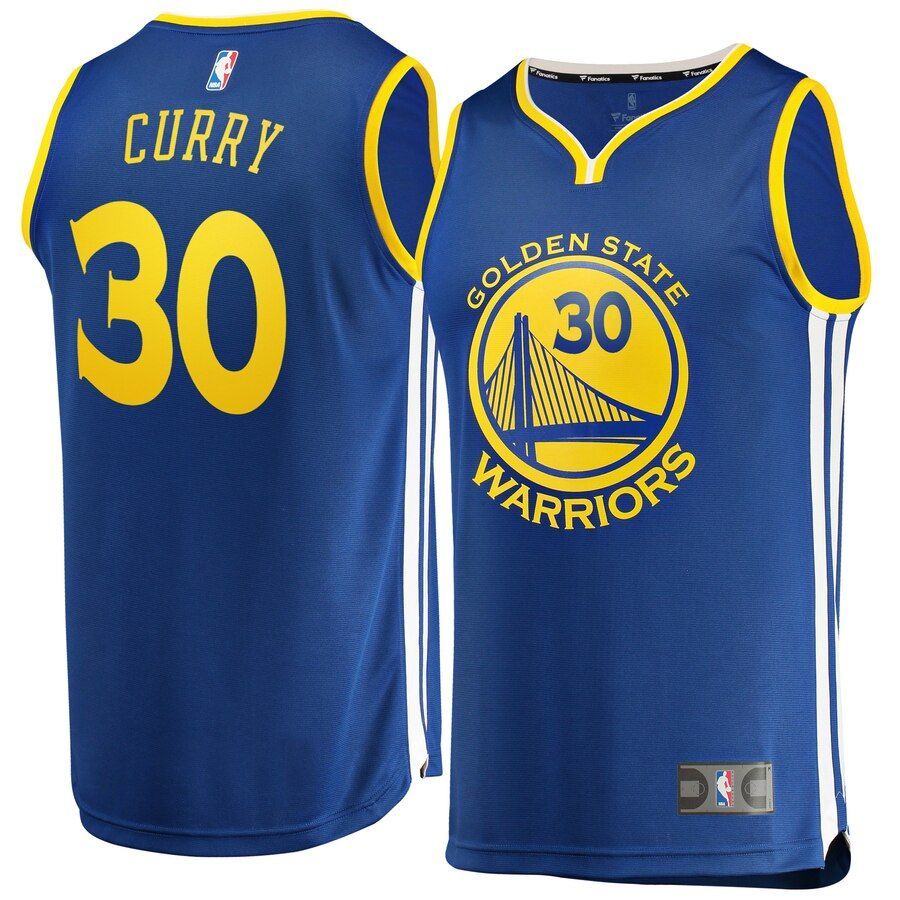 Stephen Curry Golden State Warriors Branded Fast Break Jersey Royal - Icon Edition - Friend Lounge Store - Shop for All Things Jerseys Sports - PersonalJerseys