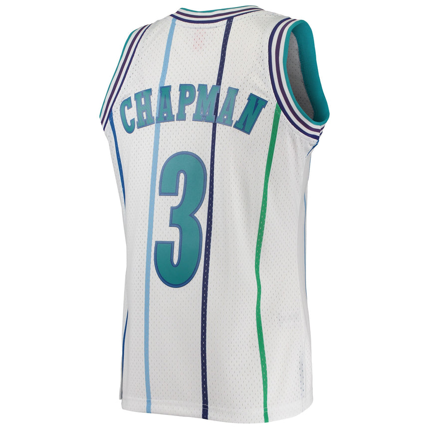Youth Charlotte Hornets Rex Chapman Mitchell &Ness White 1988-89 Hardwood Classics Swingman Jersey - PersonalJerseys