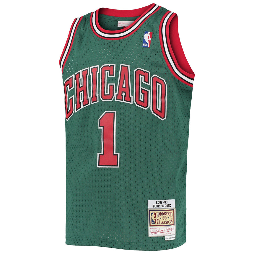 Youth Chicago Bulls Derrick Rose Mitchell &Ness Dark Green Hardwood Classics Swingman Jersey - PersonalJerseys