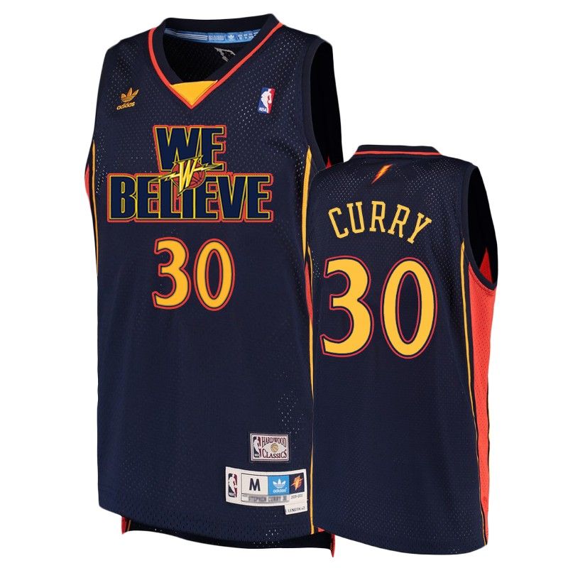 Golden State Warriors Stephen Curry Navy We Believe Swingman Hardwood Classics Men's Jersey - Friend Lounge Store - Shop for All Things Jerseys Sports - PersonalJerseys