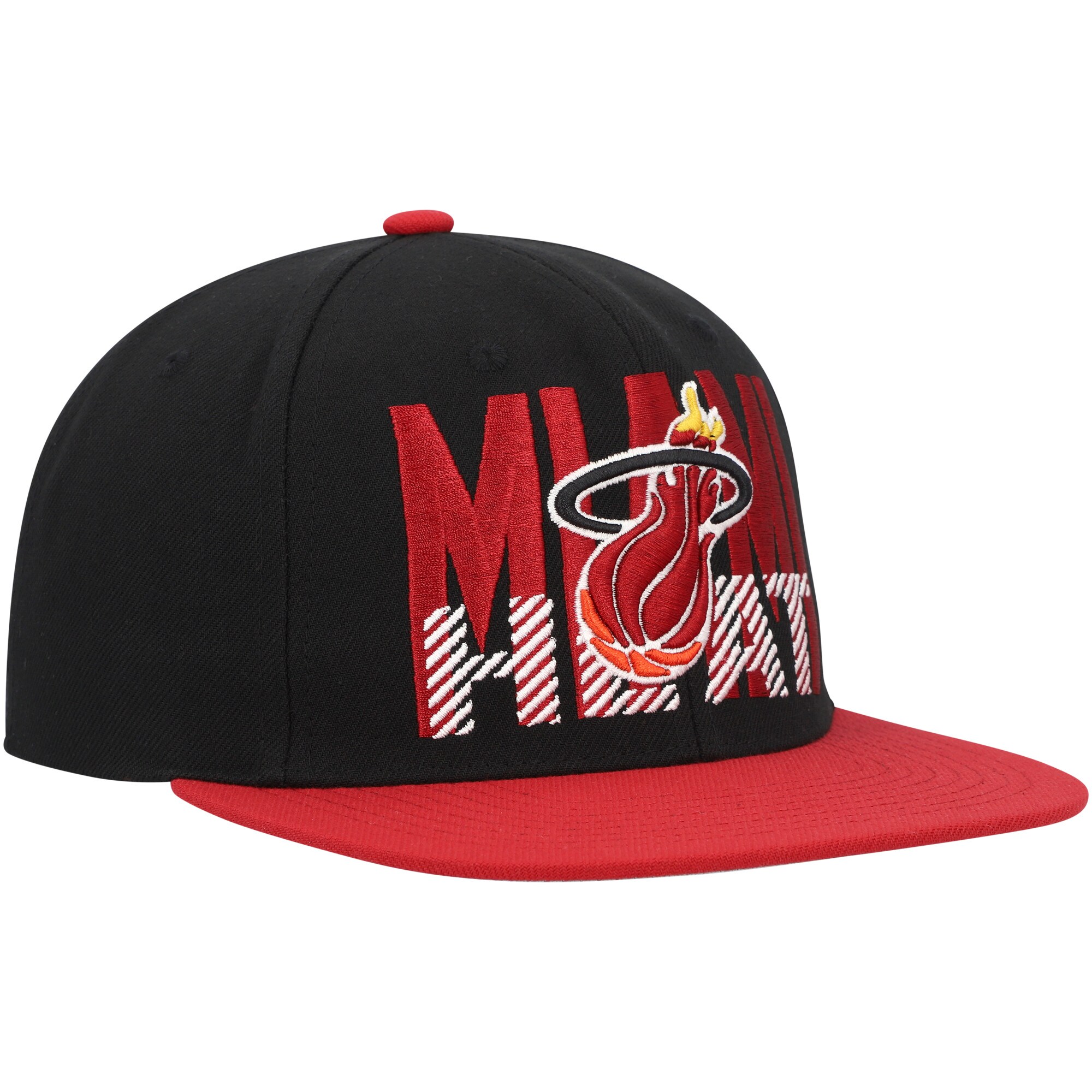 Miami Heat Mitchell & Ness SOUL Cross Check Snapback - Black - PersonalJerseys