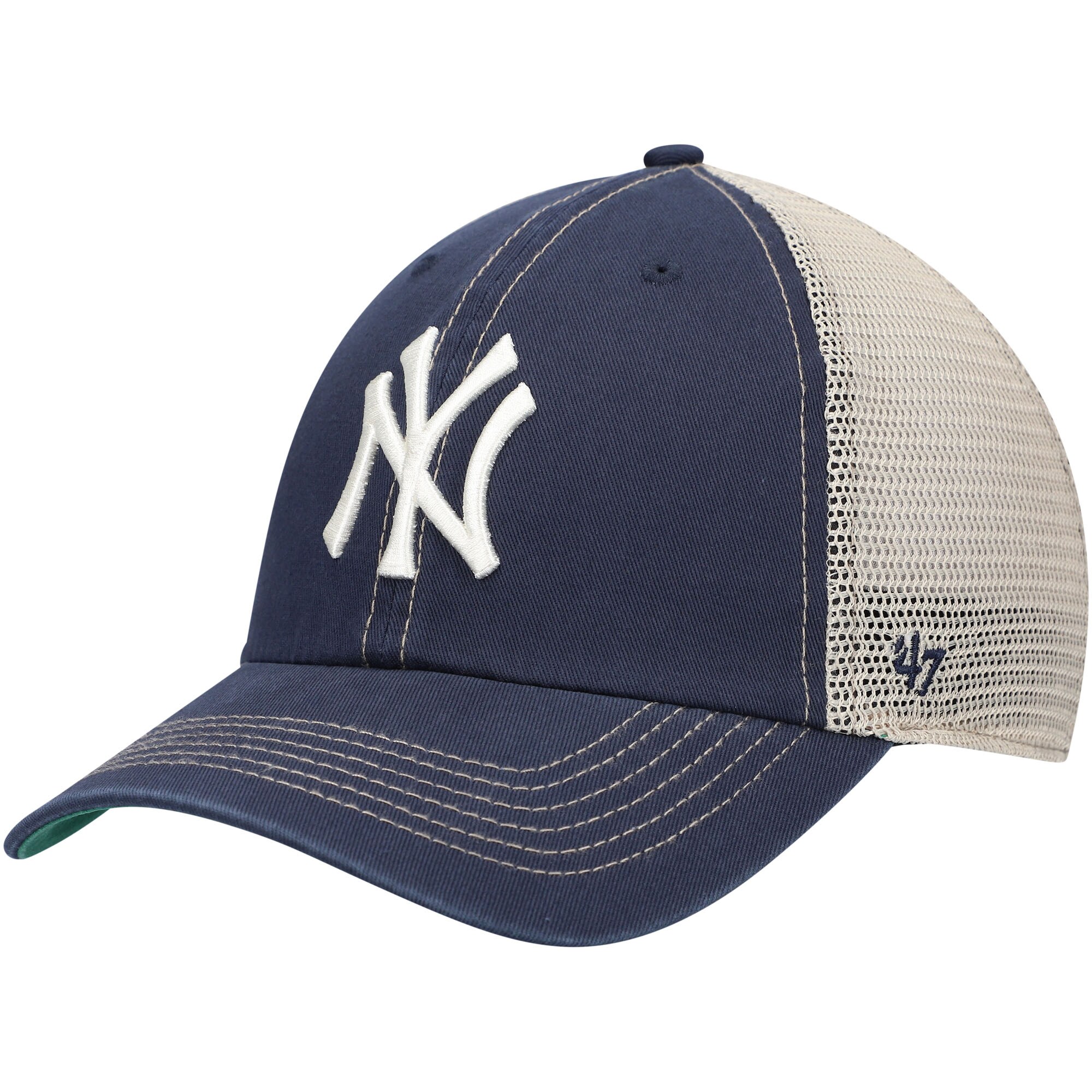 New York Yankees '47 Trawler Clean Up Trucker Snapback Hat - Navy - PersonalJerseys
