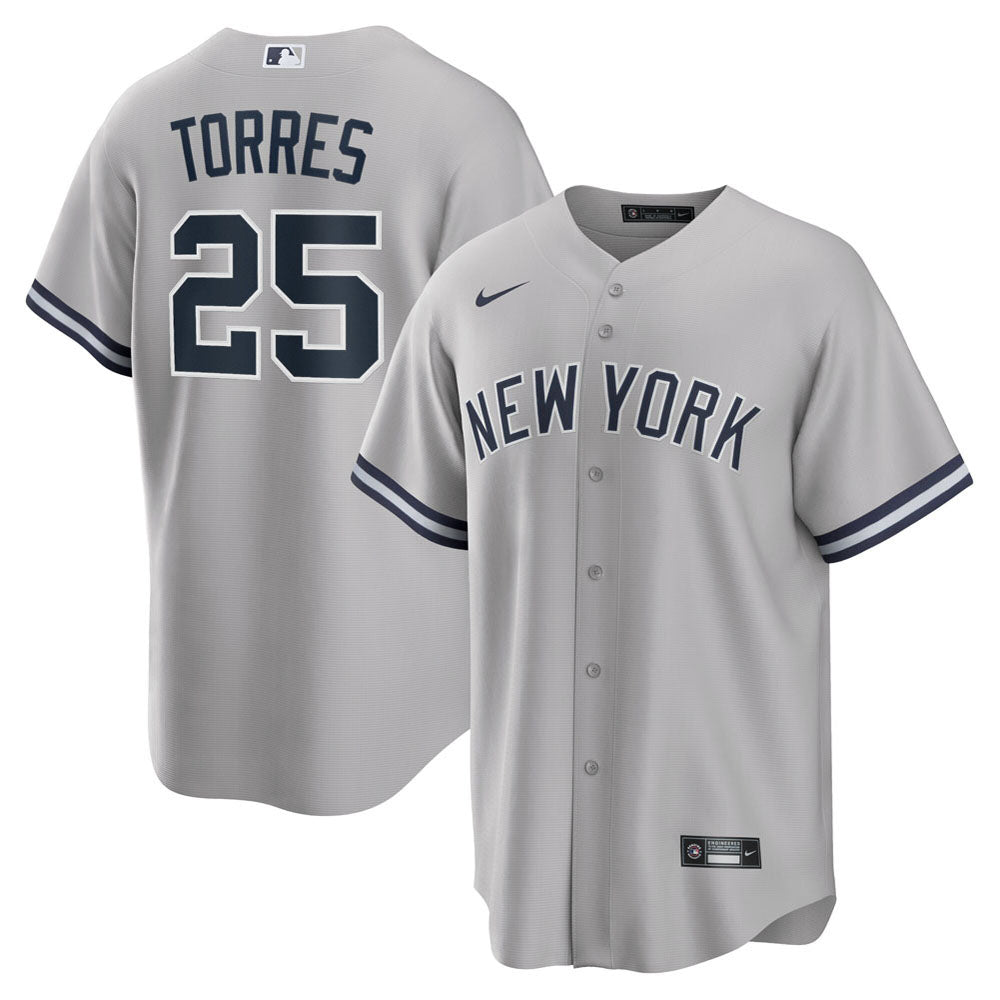 Men's New York Yankees Gleyber Torres Road Player Name Jersey - Gray - PersonalJerseys