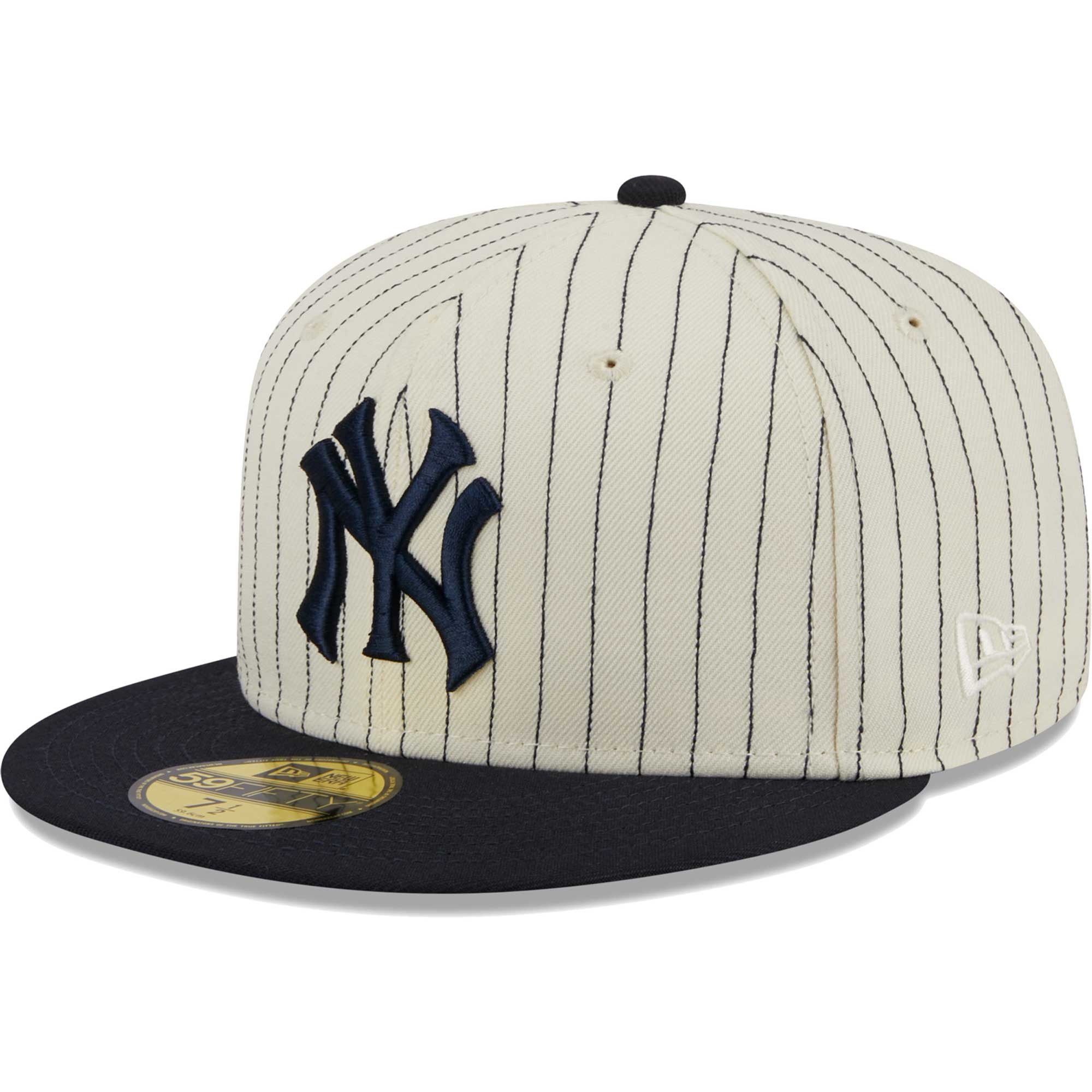 New York Yankees New Era  Retro Jersey Script 59FIFTY Fitted Hat - White - PersonalJerseys