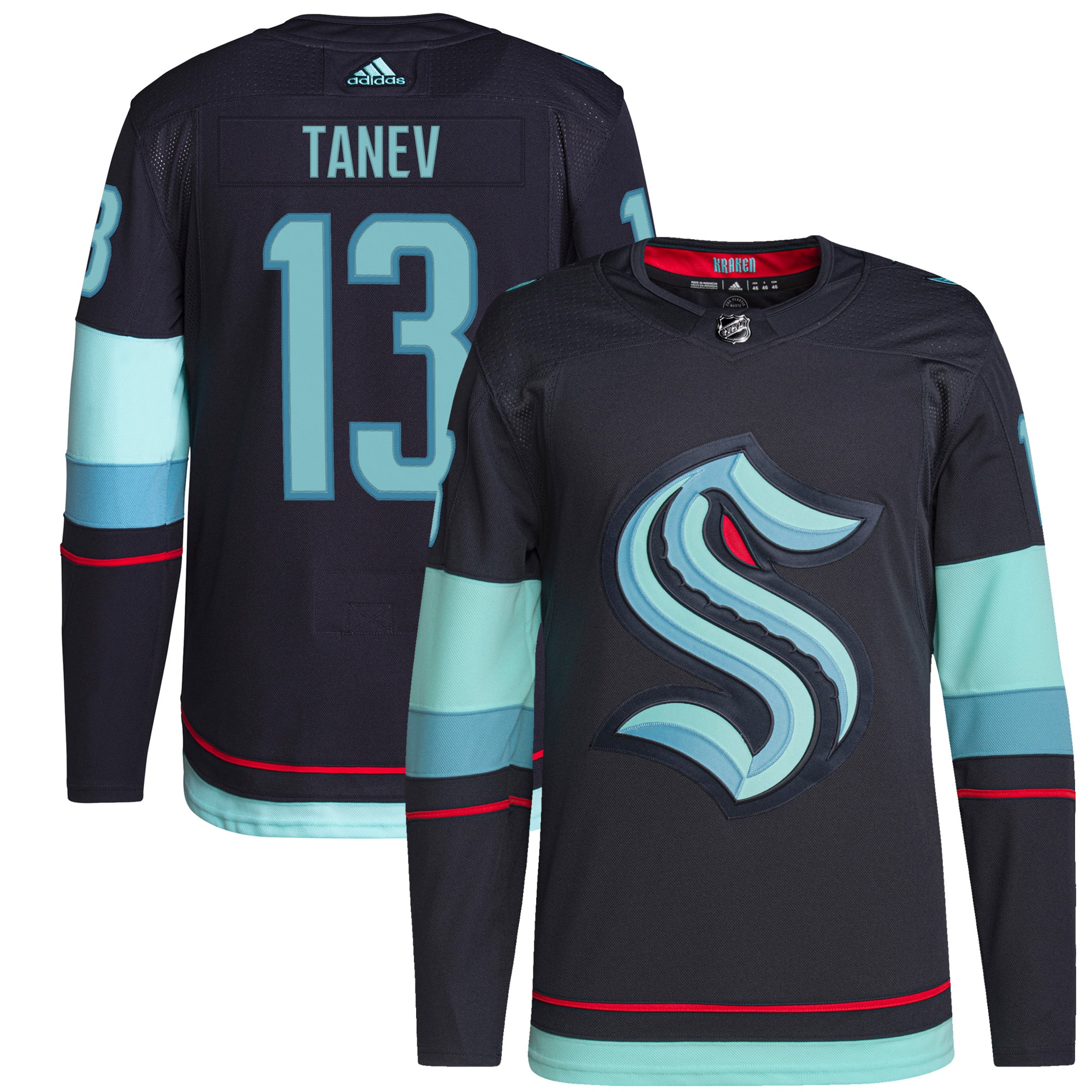 Brandon Tanev Seattle Kraken adidas Home Authentic Primegreen Player Jersey - Navy - PersonalJerseys