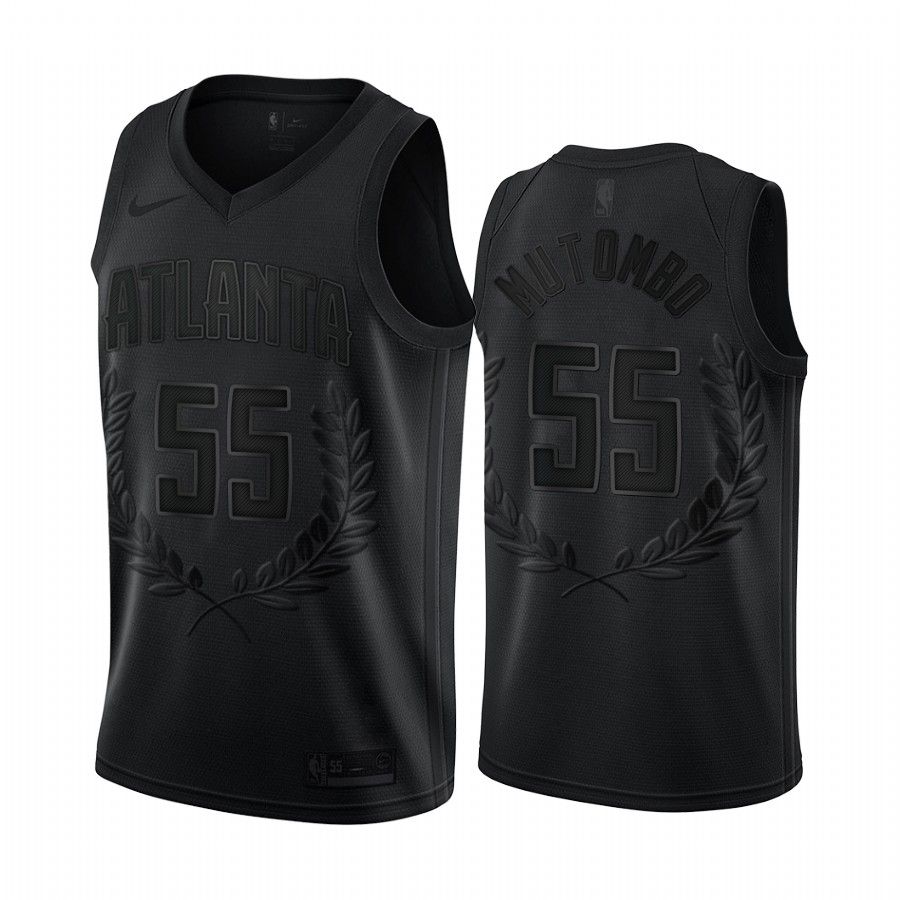 Dikembe Mutombo #55 Atlanta Hawks Black Hall of Fame Jersey - Friend Lounge Store - Shop for All Things Jerseys Sports - PersonalJerseys