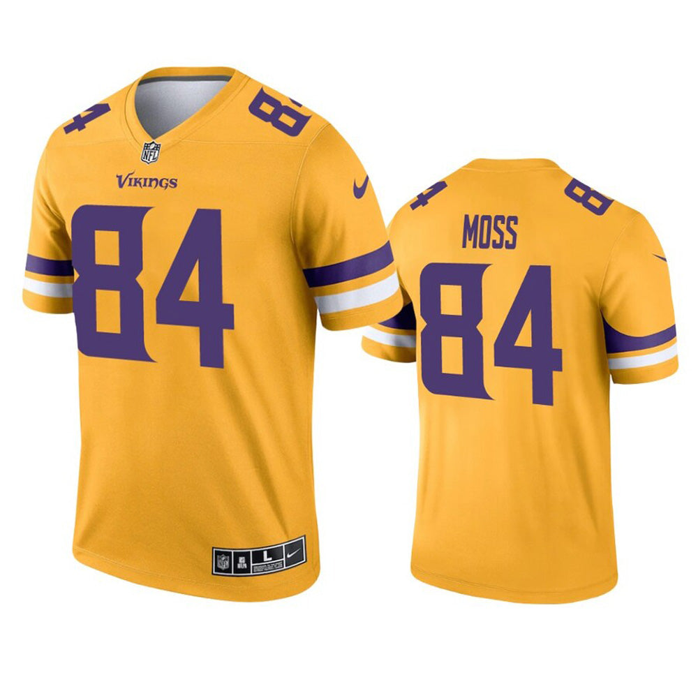 Men's Minnesota Vikings Randy Moss Inverted Legend Jersey - Gold - Sports Wear Jersey - PersonalJerseys