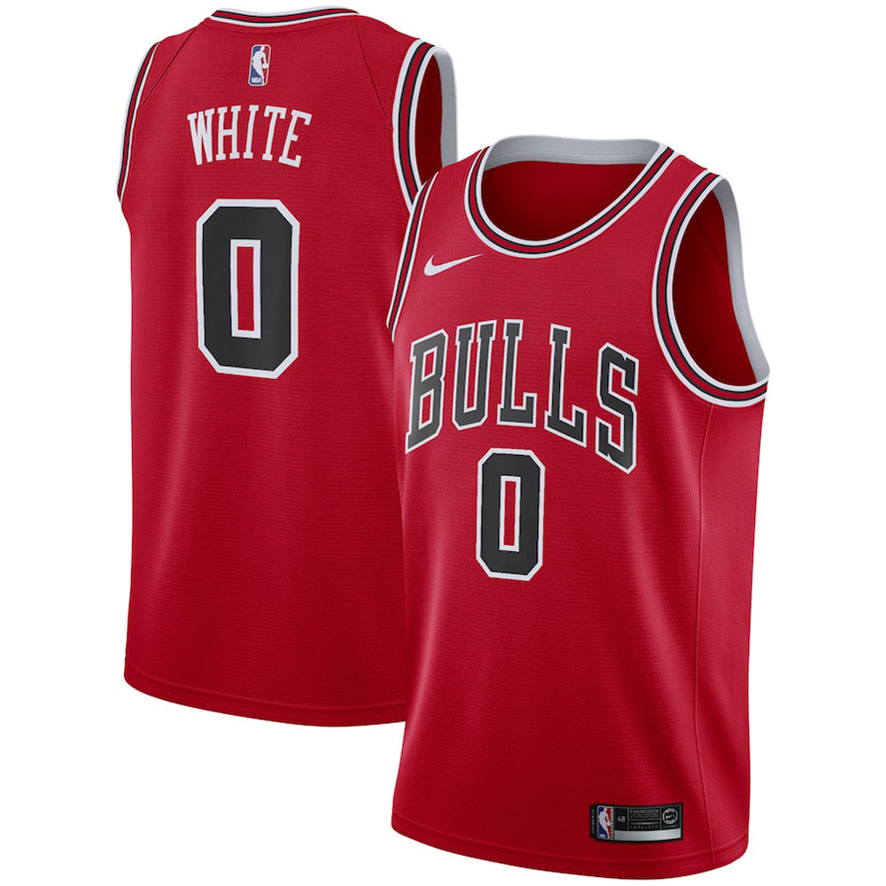 Mens Chicago Bulls Coby White Icon Jersey Red - PersonalJerseys