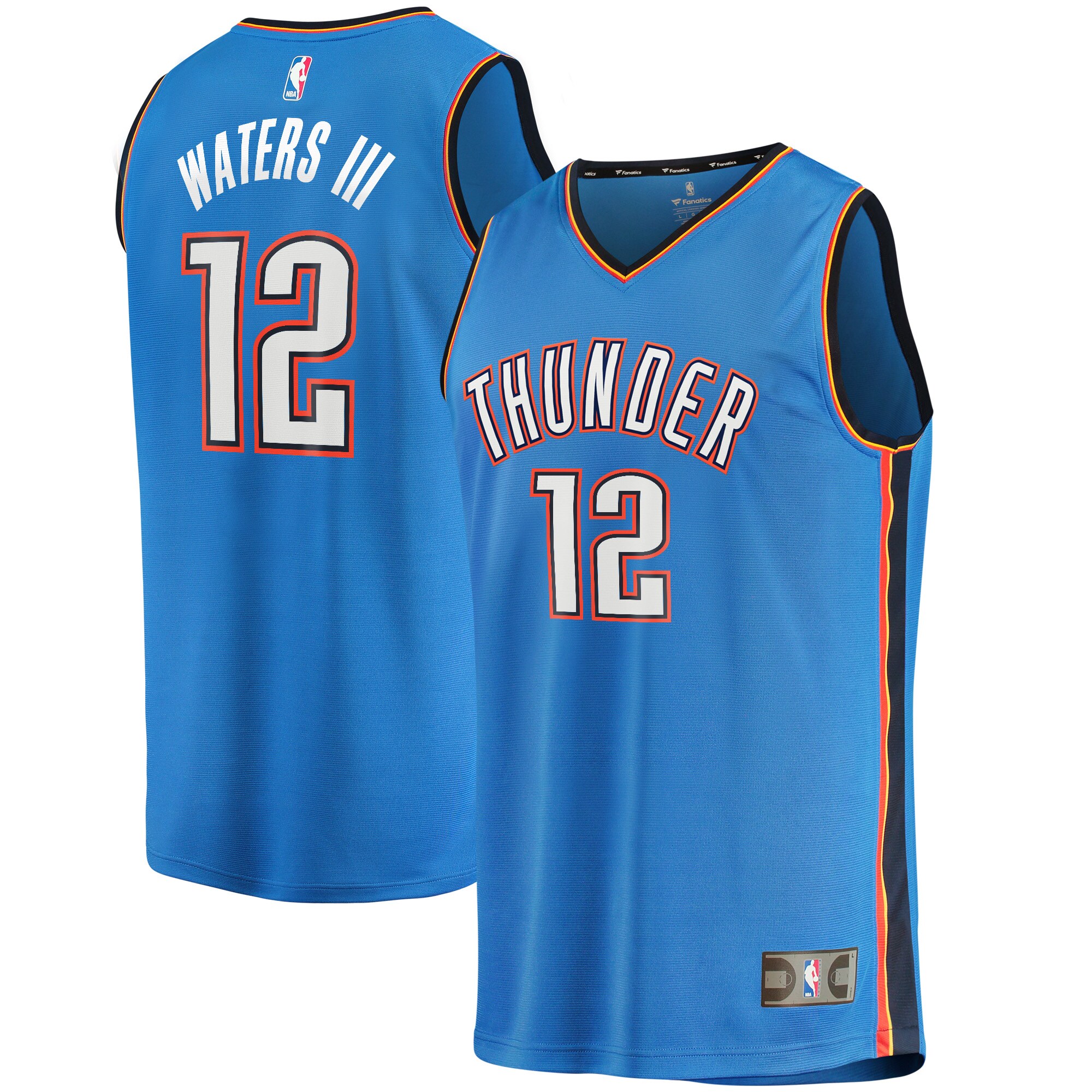 Lindy Waters III Oklahoma City Thunder Fanatics Branded Youth Fast Break Player Jersey - Icon Edition - Blue - PersonalJerseys
