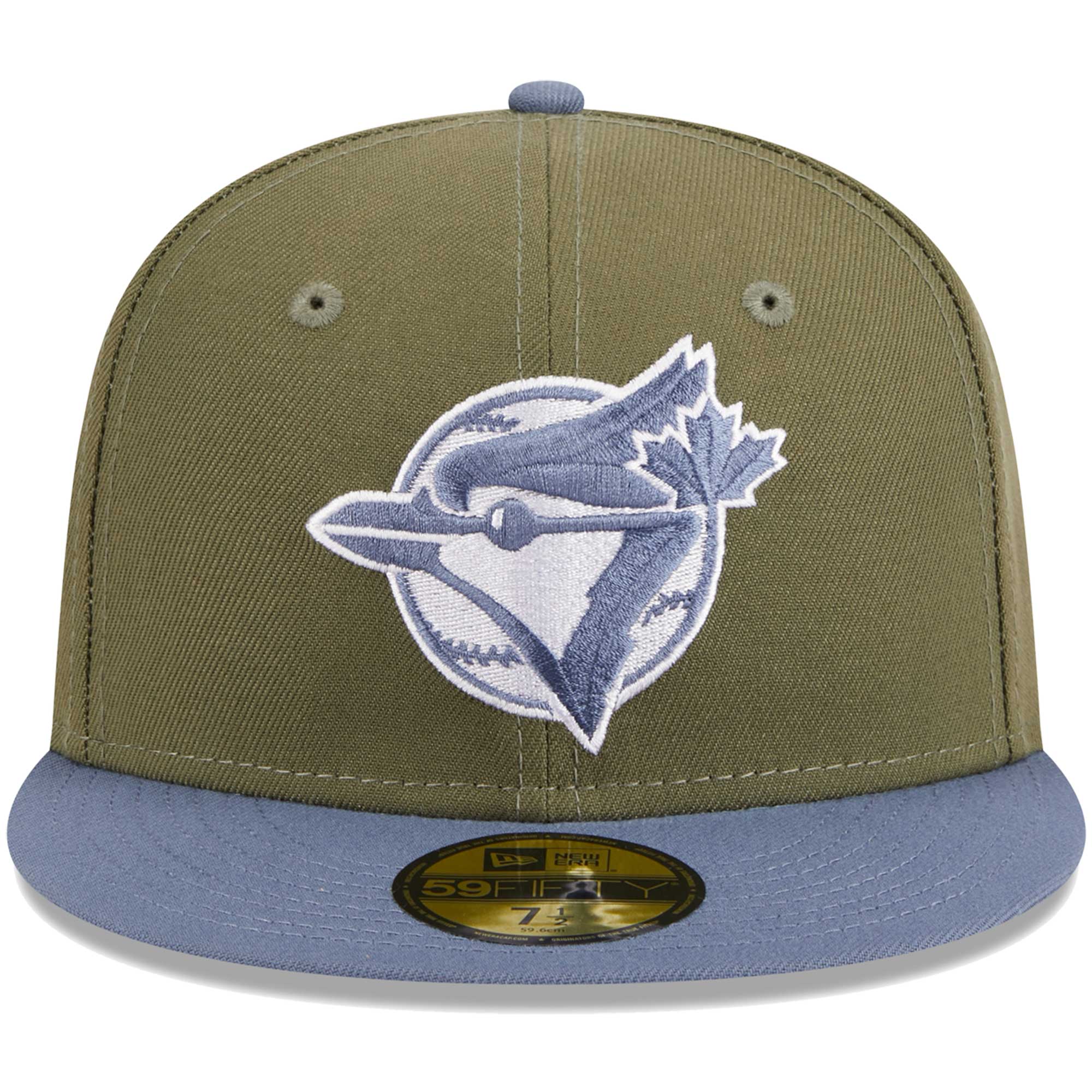 Toronto Blue Jays New Era 59FIFTY Fitted Hat - Olive/Blue - PersonalJerseys