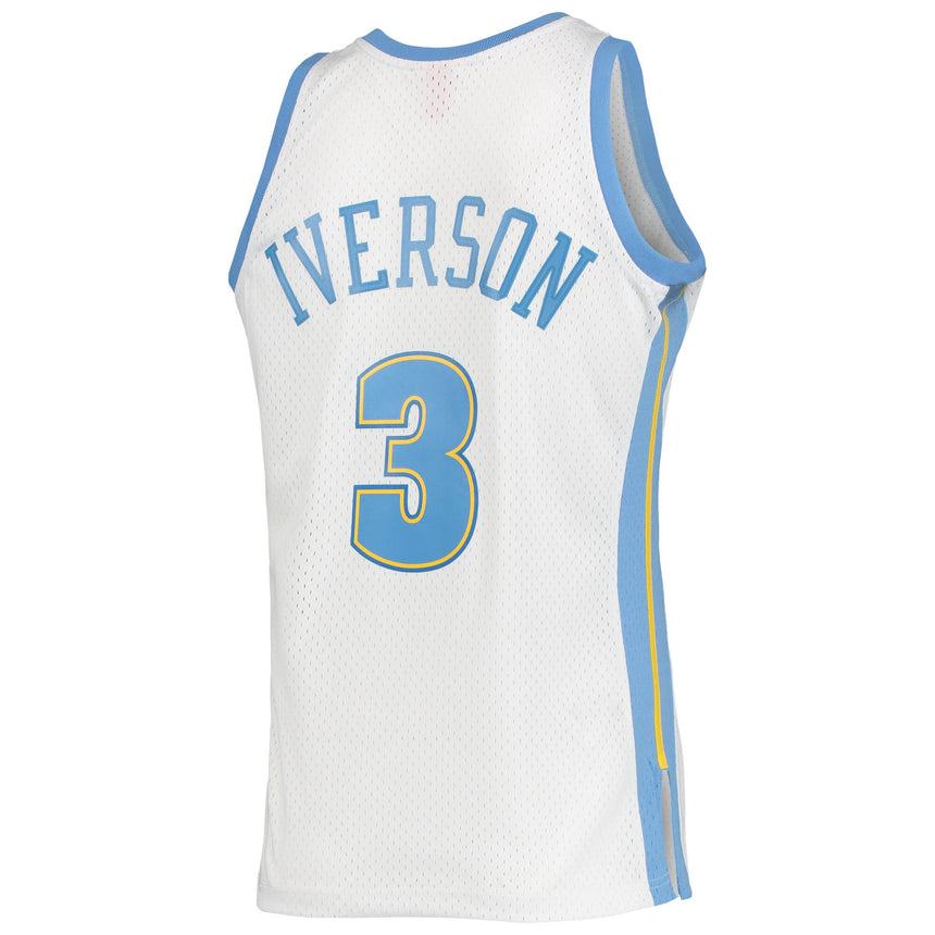 Men's Mitchell & Ness Allen Iverson White Denver Nuggets 2006-07 Hardwood Classics Swingman Jersey - Sports Wear Jersey - PersonalJerseys
