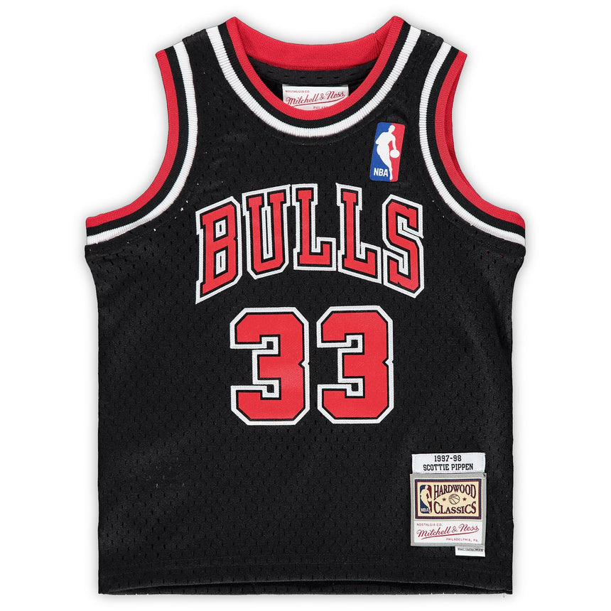 Scottie Pippen Chicago Bulls Mitchell & Ness Preschool 1997-98 Hardwood Classics Player Jersey - Black - Sports Wear Jersey - PersonalJerseys