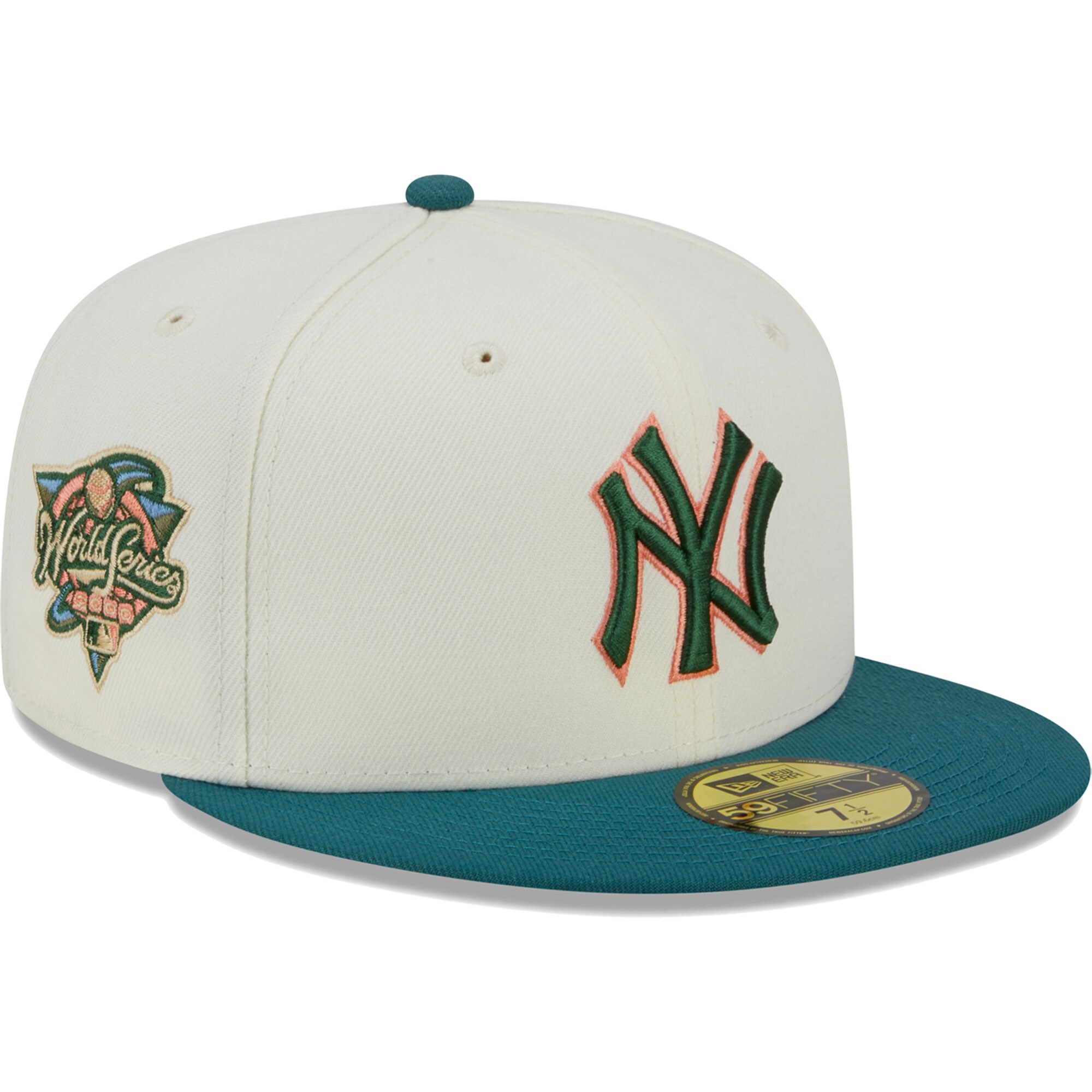 New York Yankees New Era Chrome Evergreen 59FIFTY Fitted Hat - Cream - PersonalJerseys