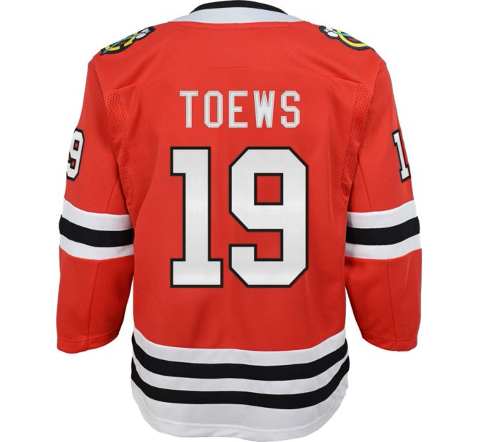 Youth Chicago Blackhawks Jonathan Toews NHL Branded Premier Home Red Jersey - Sports Wear Jersey - PersonalJerseys