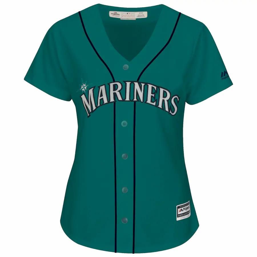 Ichiro Suzuki Seattle Mariners Majestic Women's Cool Base Player Jersey - Aqua - Friend Lounge Store - Shop for All Things Jerseys Sports - PersonalJerseys
