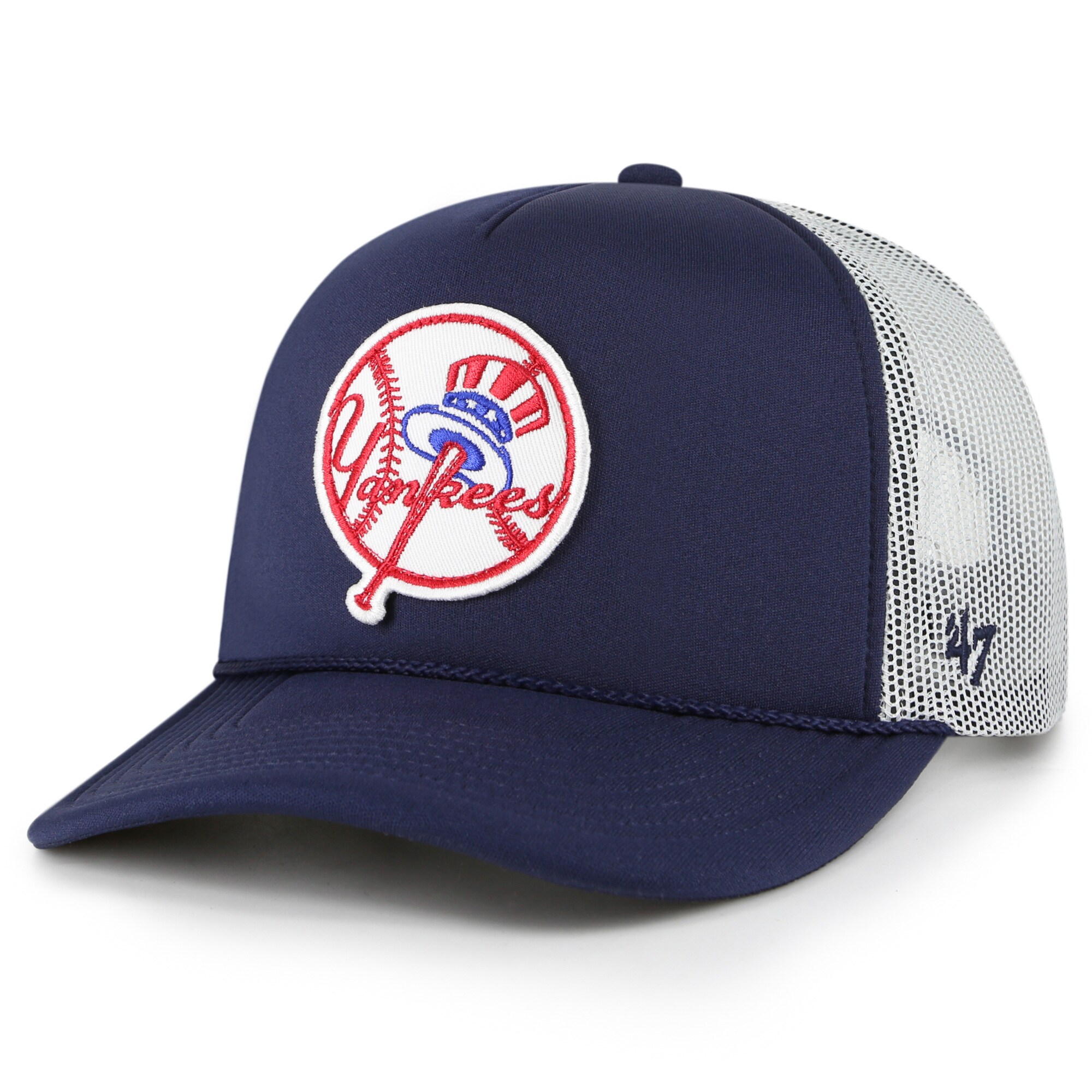 New York Yankees '47 Foam Logo Trucker Snapback Hat - Navy - PersonalJerseys
