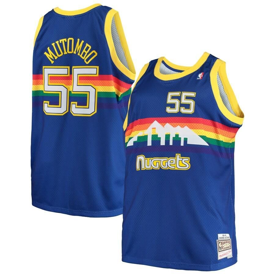 Dikembe Mutombo Denver Nuggets Mitchell & Ness Big & Tall Hardwood Classics Jersey - Royal - Friend Lounge Store - Shop for All Things Jerseys Sports - PersonalJerseys