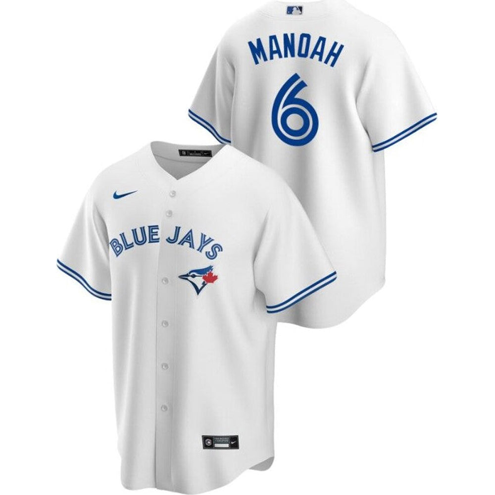 Youth Toronto Blue Jays Alek Manoah Cool Base Replica Home Jersey - White - PersonalJerseys