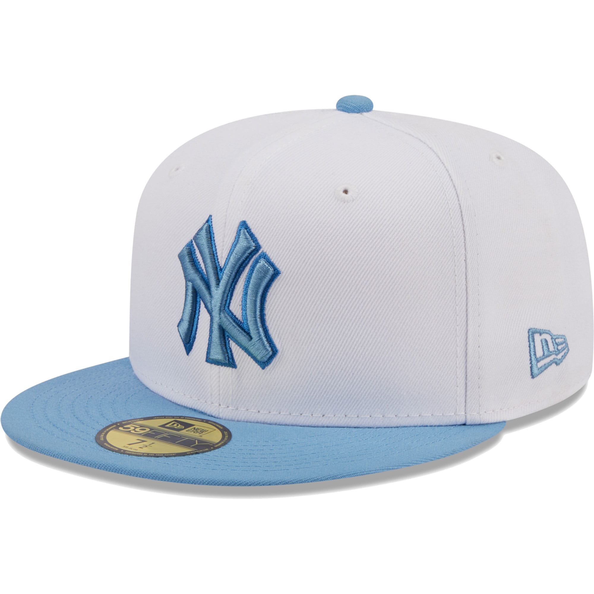 New York Yankees New Era  Sky 59FIFTY Fitted Hat - White - PersonalJerseys