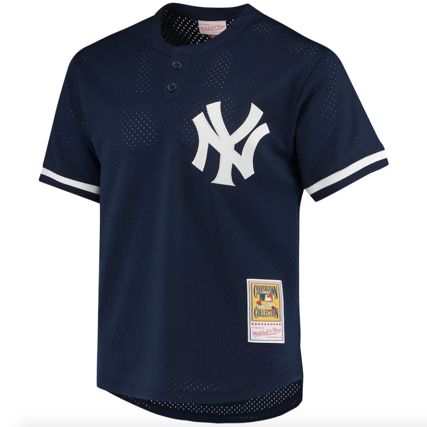 Men's New York Yankees Derek Jeter Mitchell & Ness Navy Cooperstown Collection 1995 Batting Practice Jersey - Sports Wear Jersey - PersonalJerseys