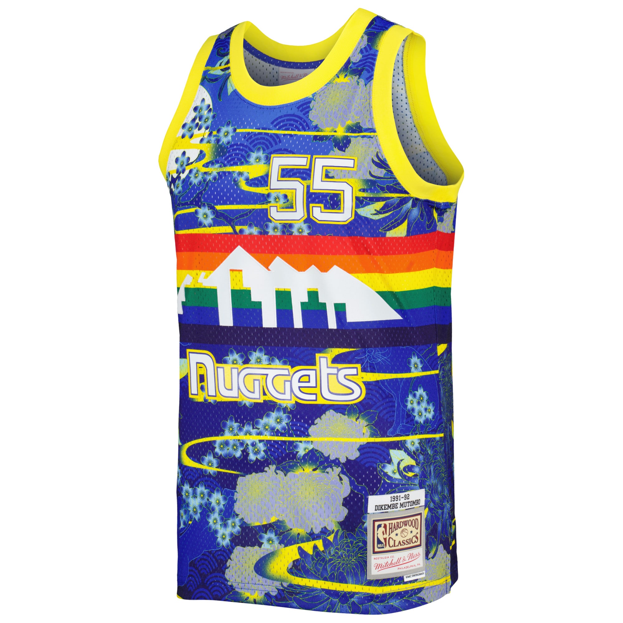 Dikembe Mutombo Denver Nuggets Mitchell &Ness Hardwood Classics Lunar New Year Swingman Jersey - Blue - PersonalJerseys