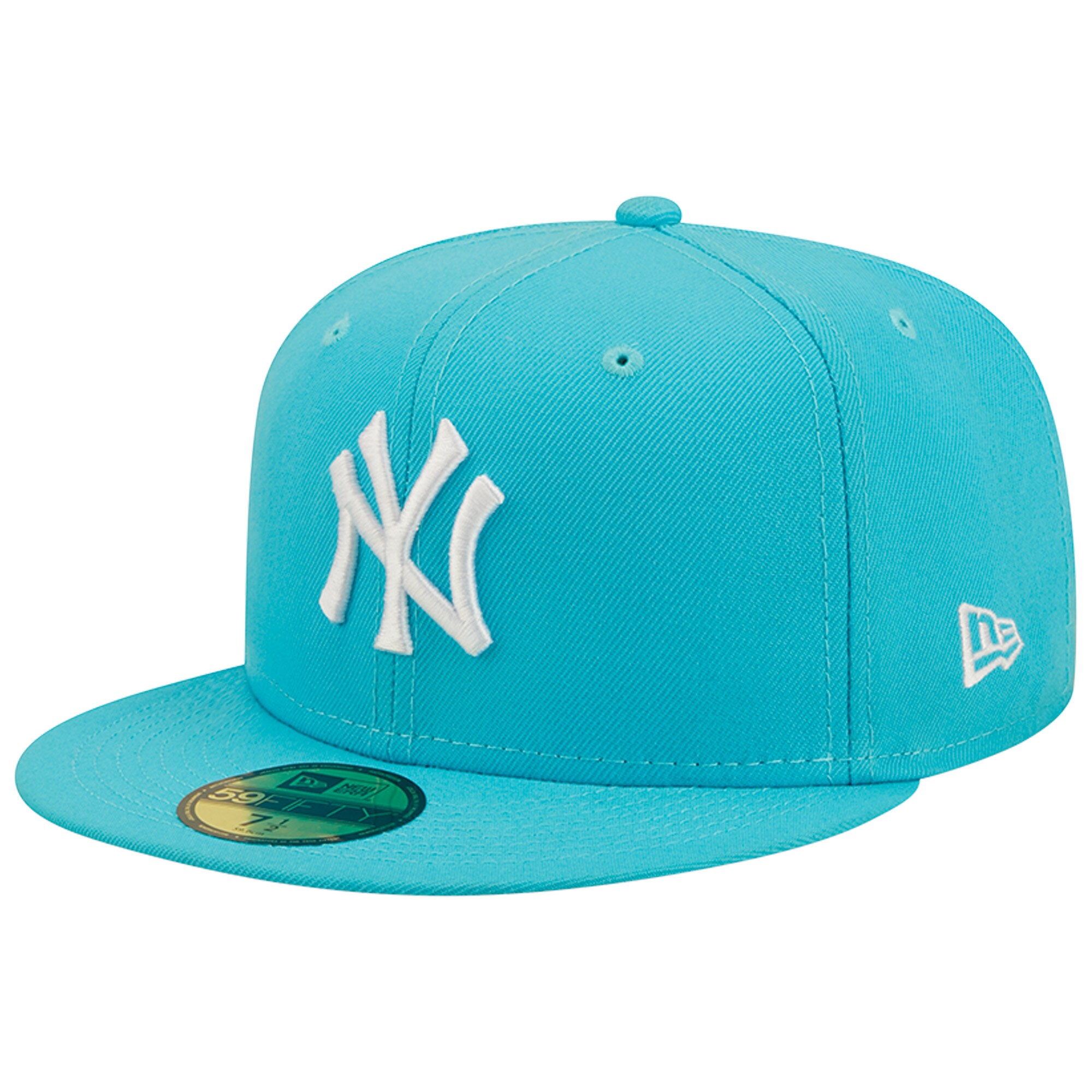 New York Yankees New Era Vice Highlighter Logo 59FIFTY Fitted Hat - Blue - PersonalJerseys