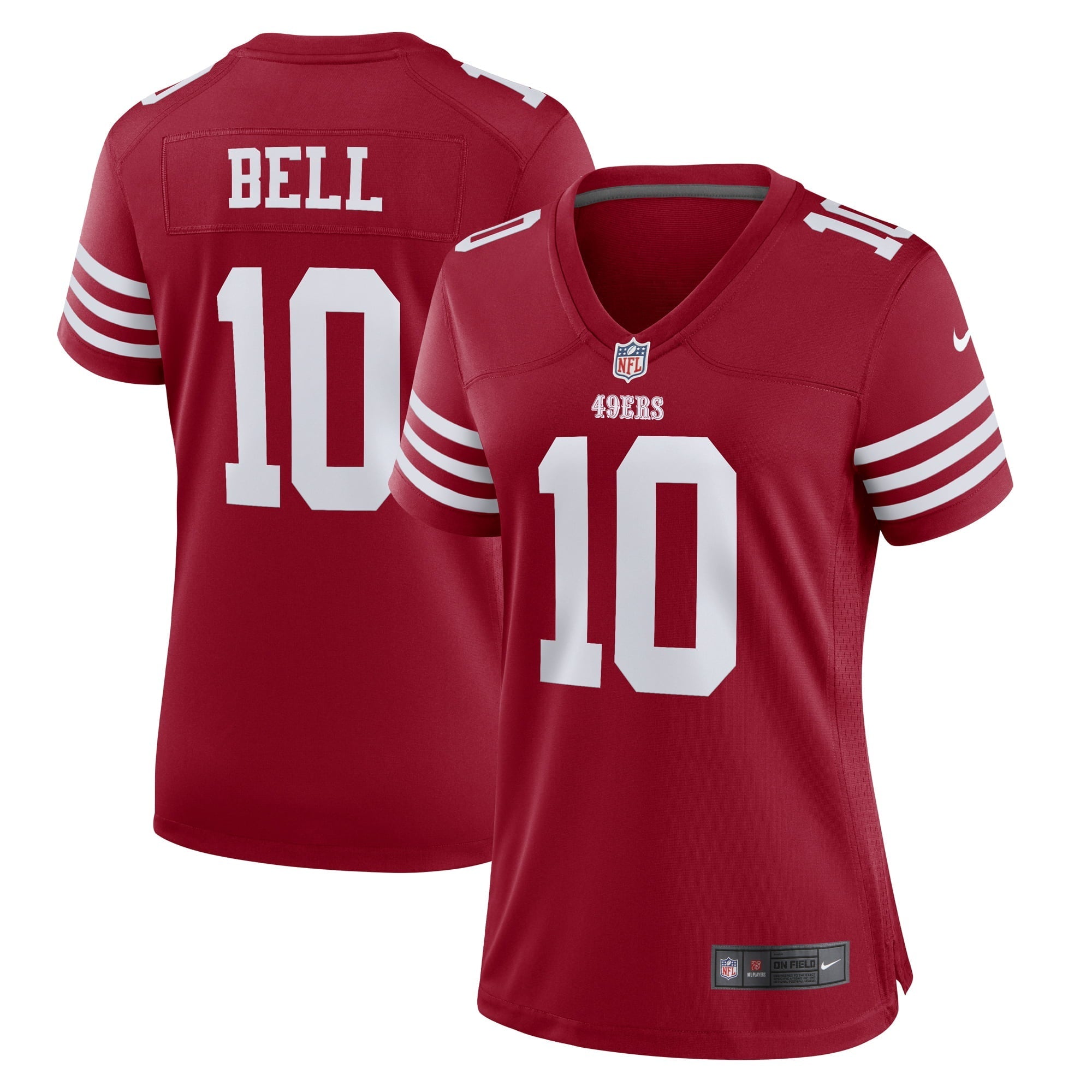Women's Nike Ronnie Bell Scarlet San Francisco 49ers Team Game Jersey - PersonalJerseys