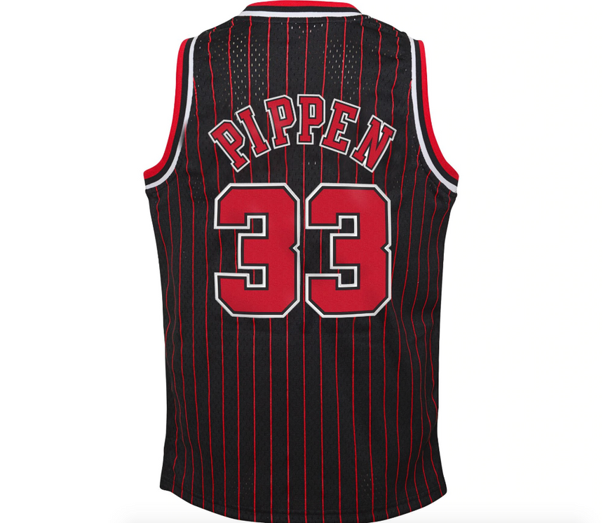 Youth Chicago Bulls Scottie Pippen Mitchell & Ness Black 1995-96 Hardwood Classics Swingman Jersey - Sports Wear Jersey - PersonalJerseys