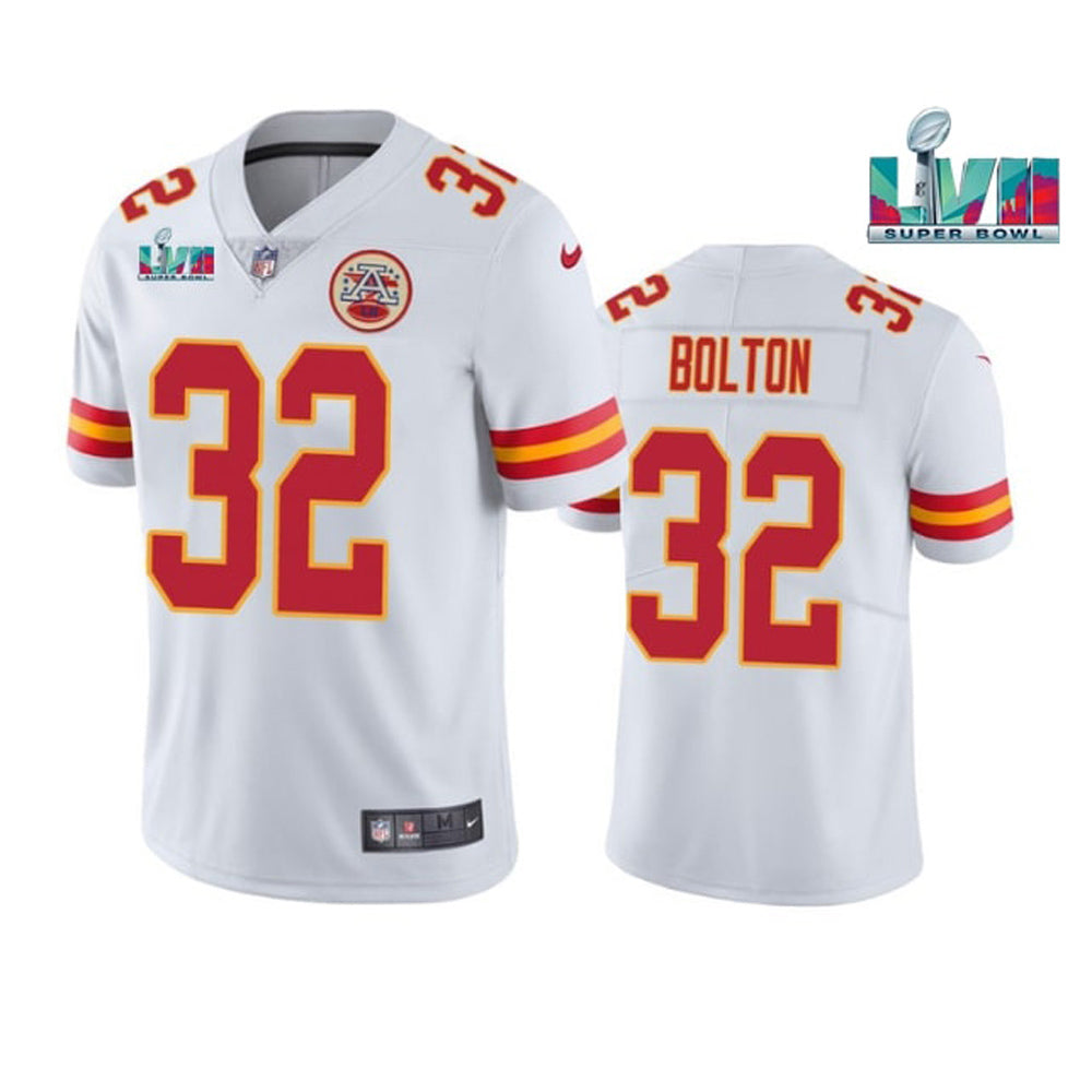 Men's Kansas City Chiefs Nick Bolton Super Bowl 57 Game Vapor Jersey White - PersonalJerseys