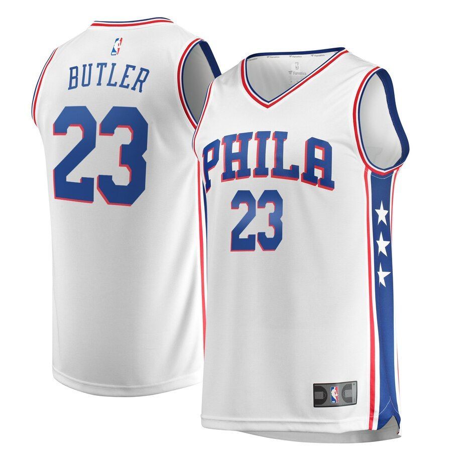 Jimmy Butler Philadelphia 76ers Branded Fast Break Jersey - White - Association Edition - Friend Lounge Store - Shop for All Things Jerseys Sports - PersonalJerseys